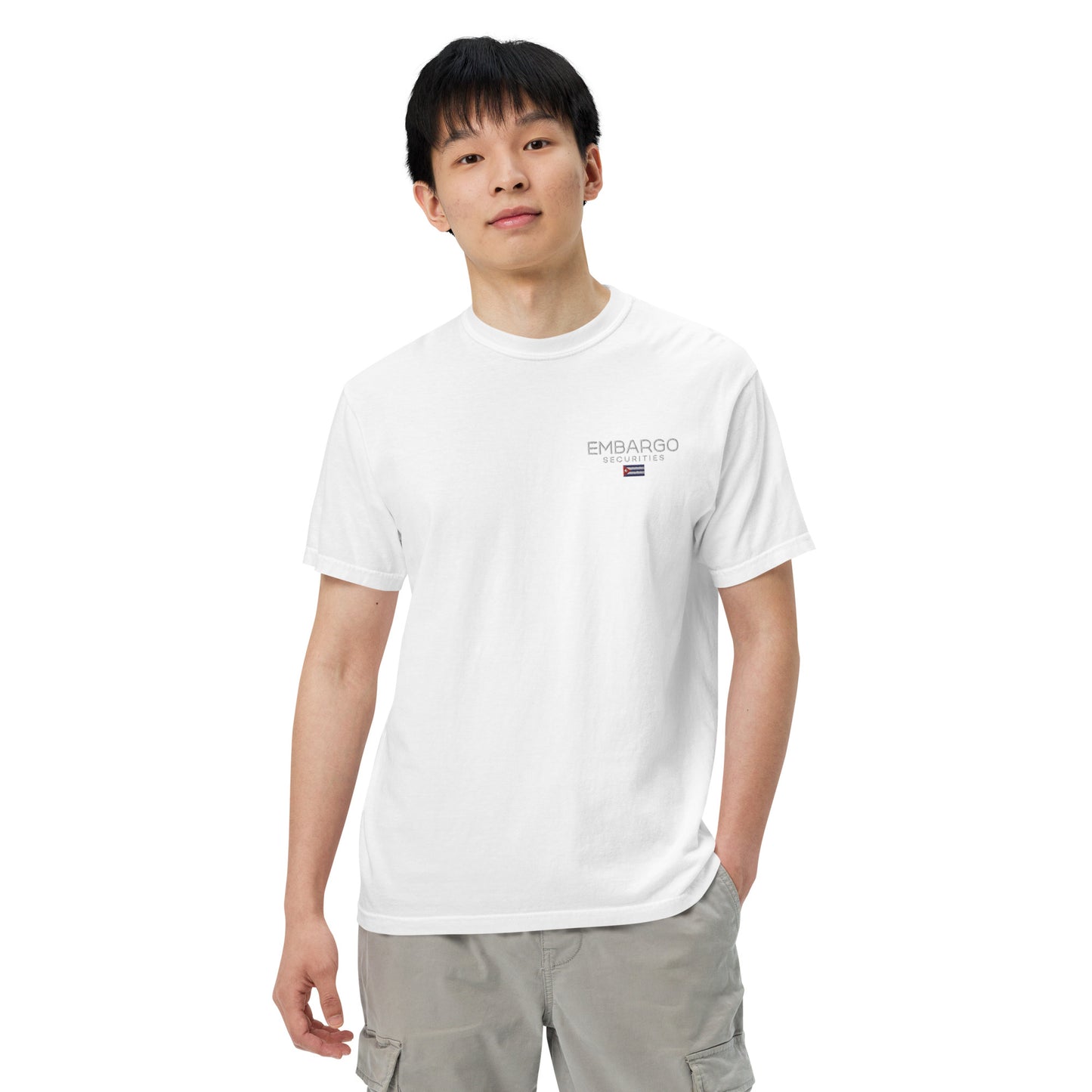 Embroidery Embargo Securities Cuba Flag T shirt