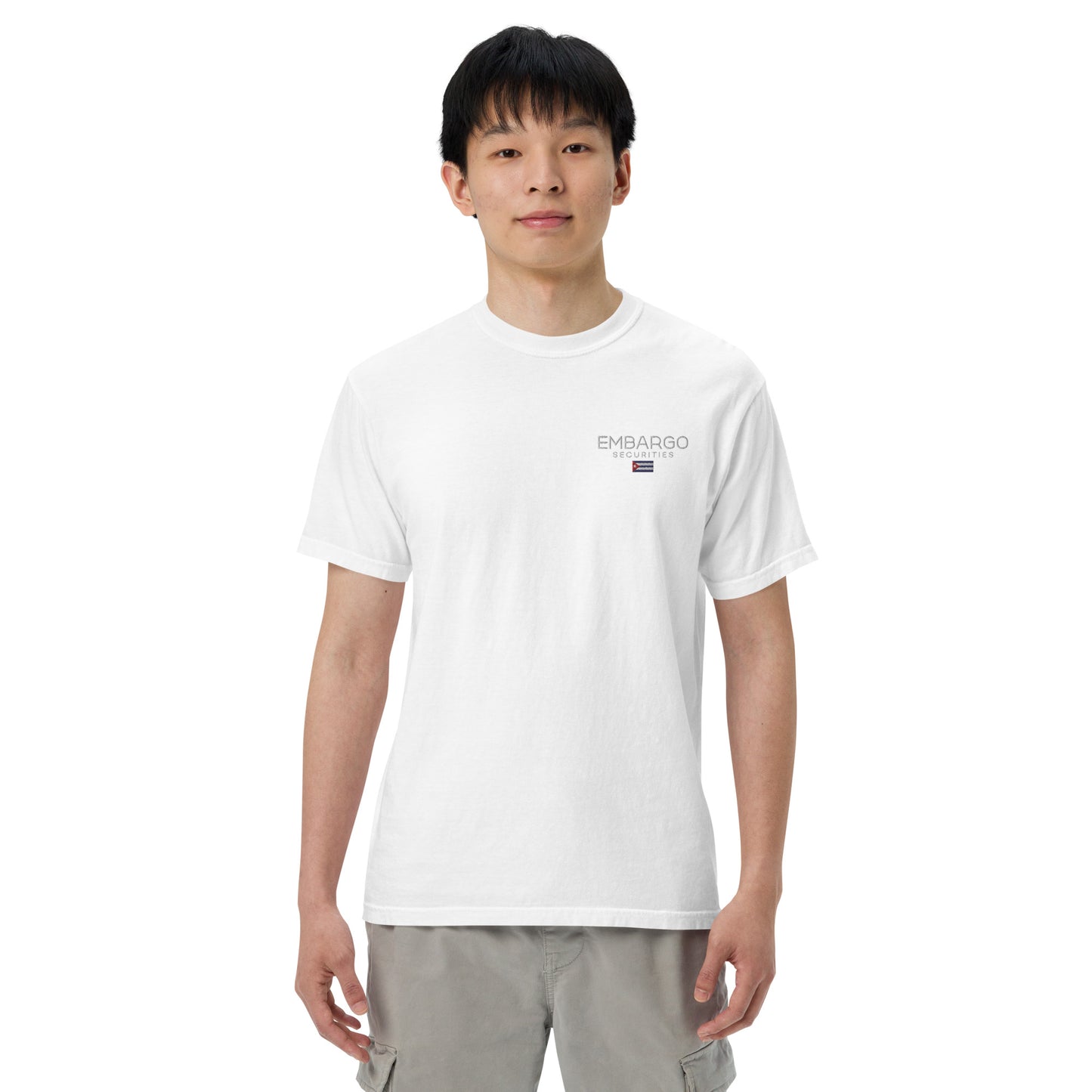 Embroidery Embargo Securities Cuba Flag T shirt