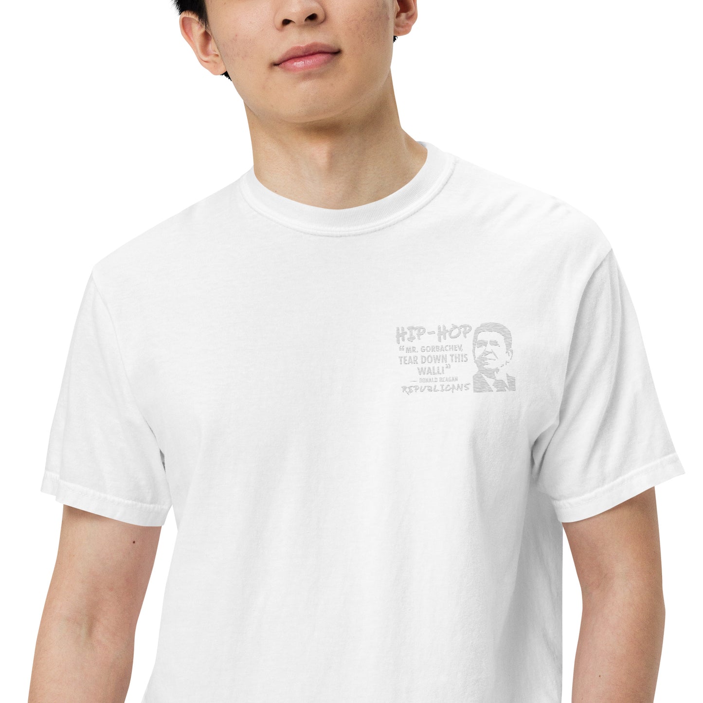Embroidery Ronald Reagan T-Shirt Design