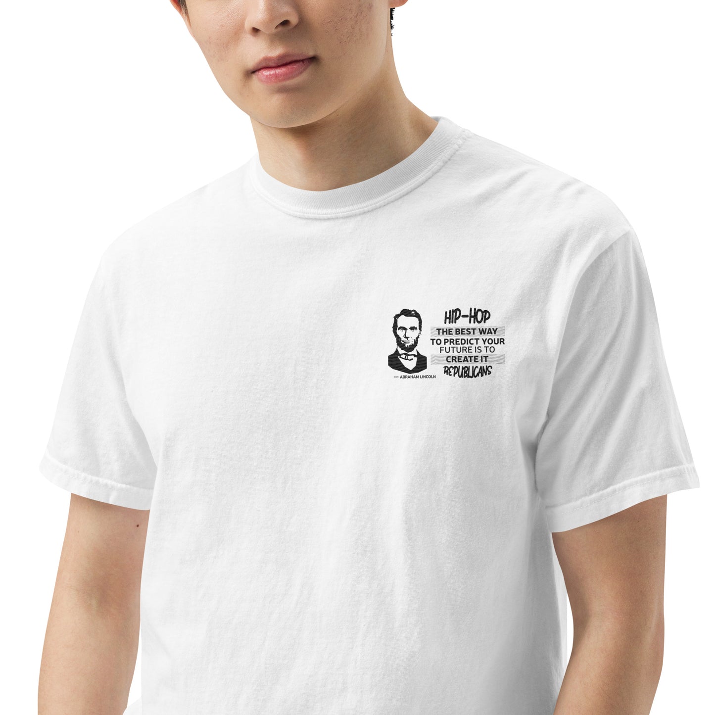 Embroidery Abraham Lincoln T-Shirt Design