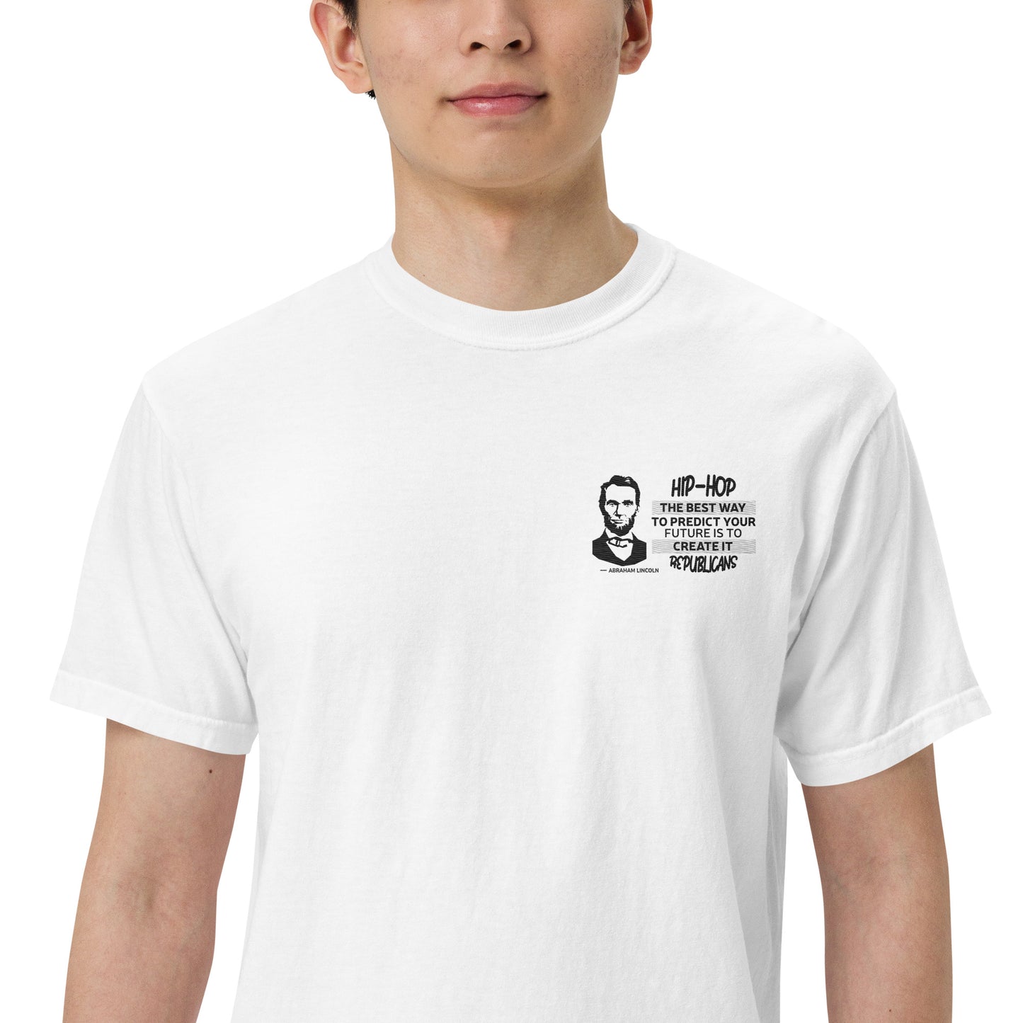 Embroidery Abraham Lincoln T-Shirt Design