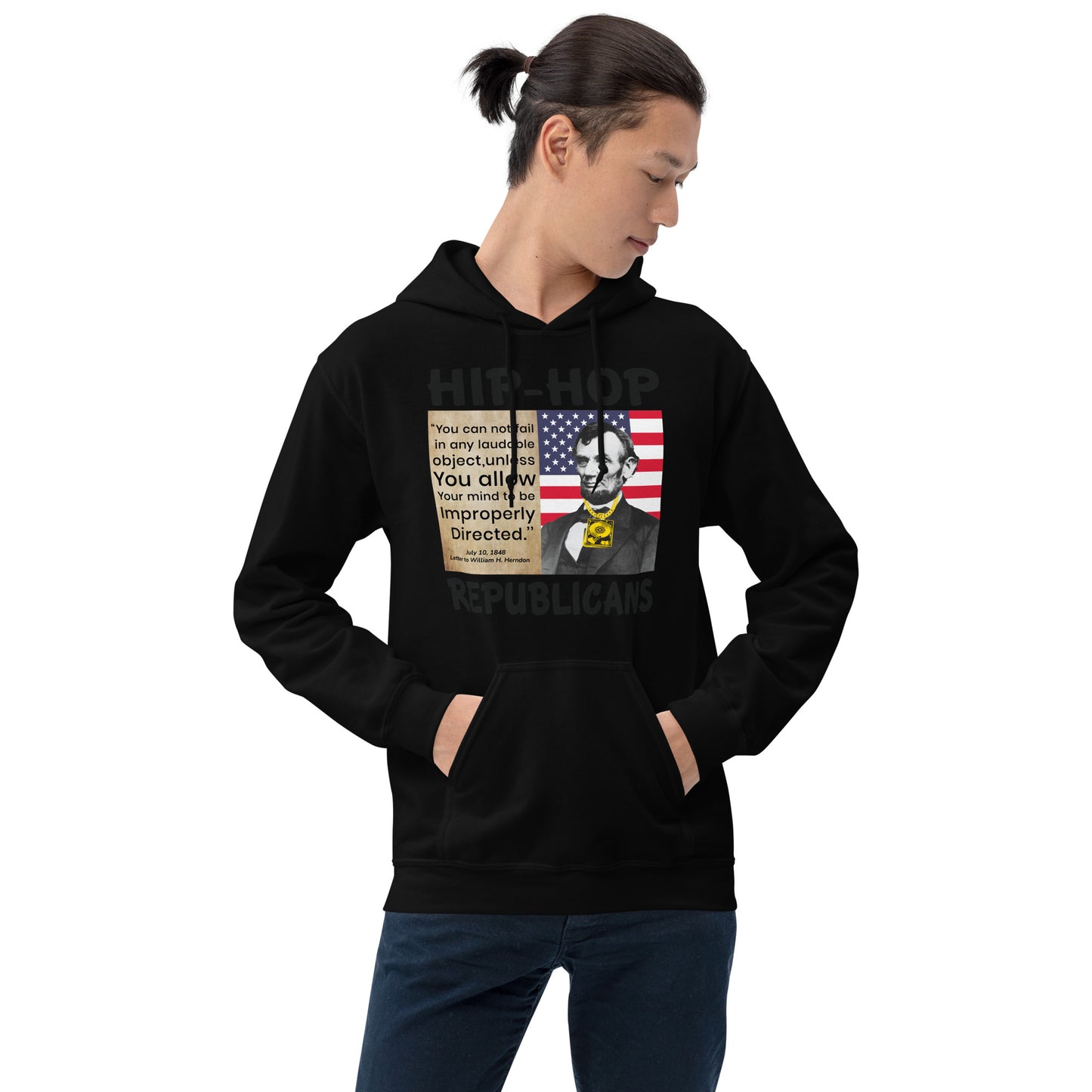 Abraham Lincoln Hip-Hop Republican Hoodie Design