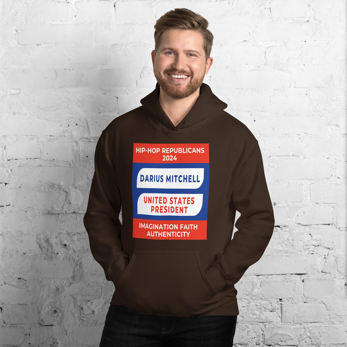 Campaign Hoodie, Hip-Hop Republicans 2024, Darius Mitchell, United States President, Imagination Faith Authenticity