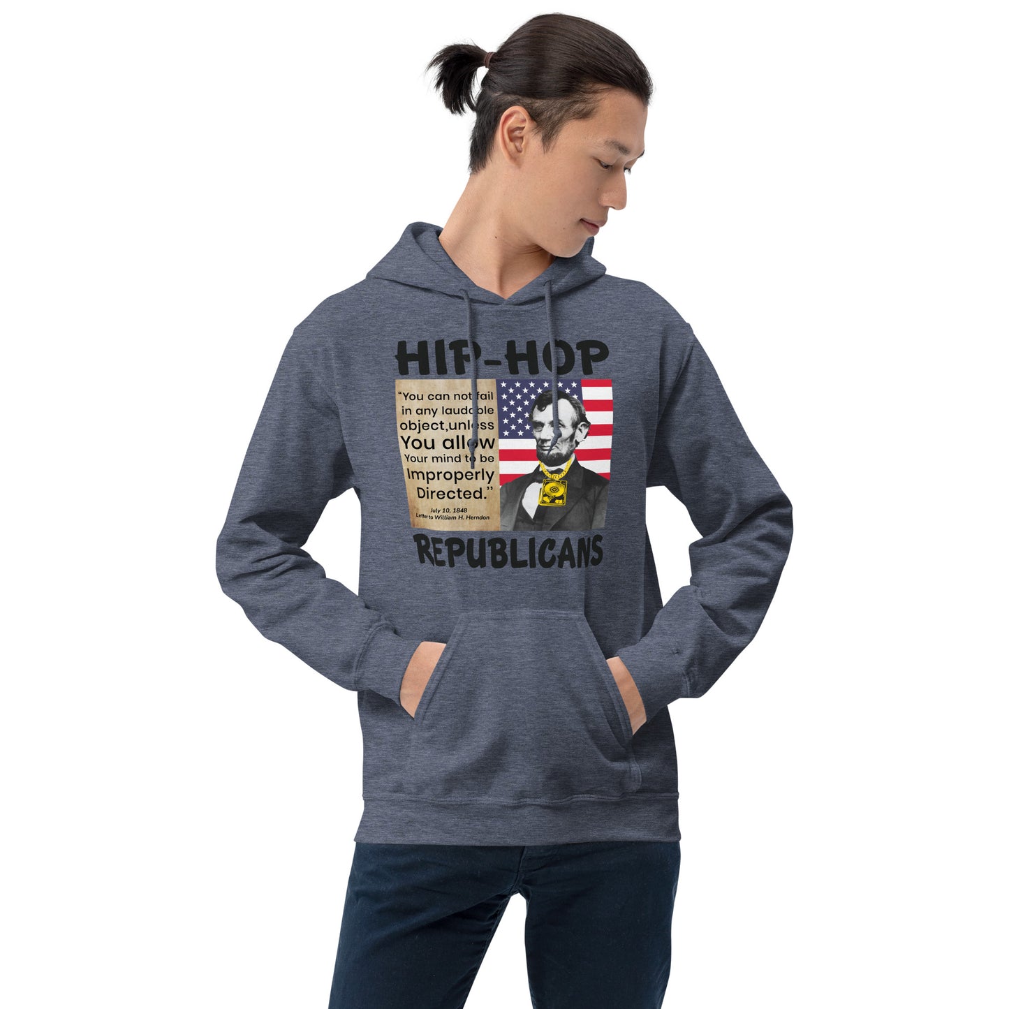Abraham Lincoln Hip-Hop Republican Hoodie Design