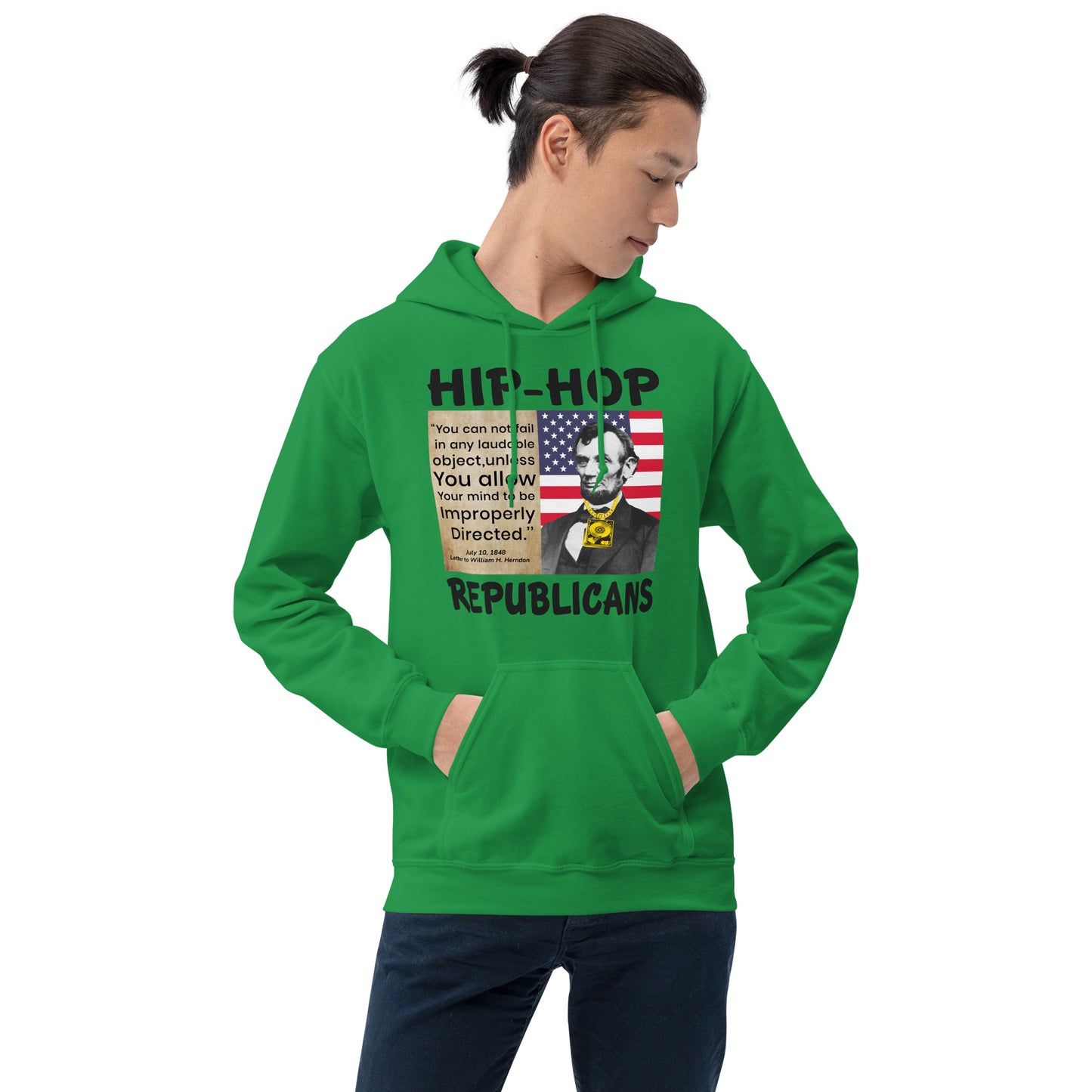 Abraham Lincoln Hip-Hop Republican Hoodie Design