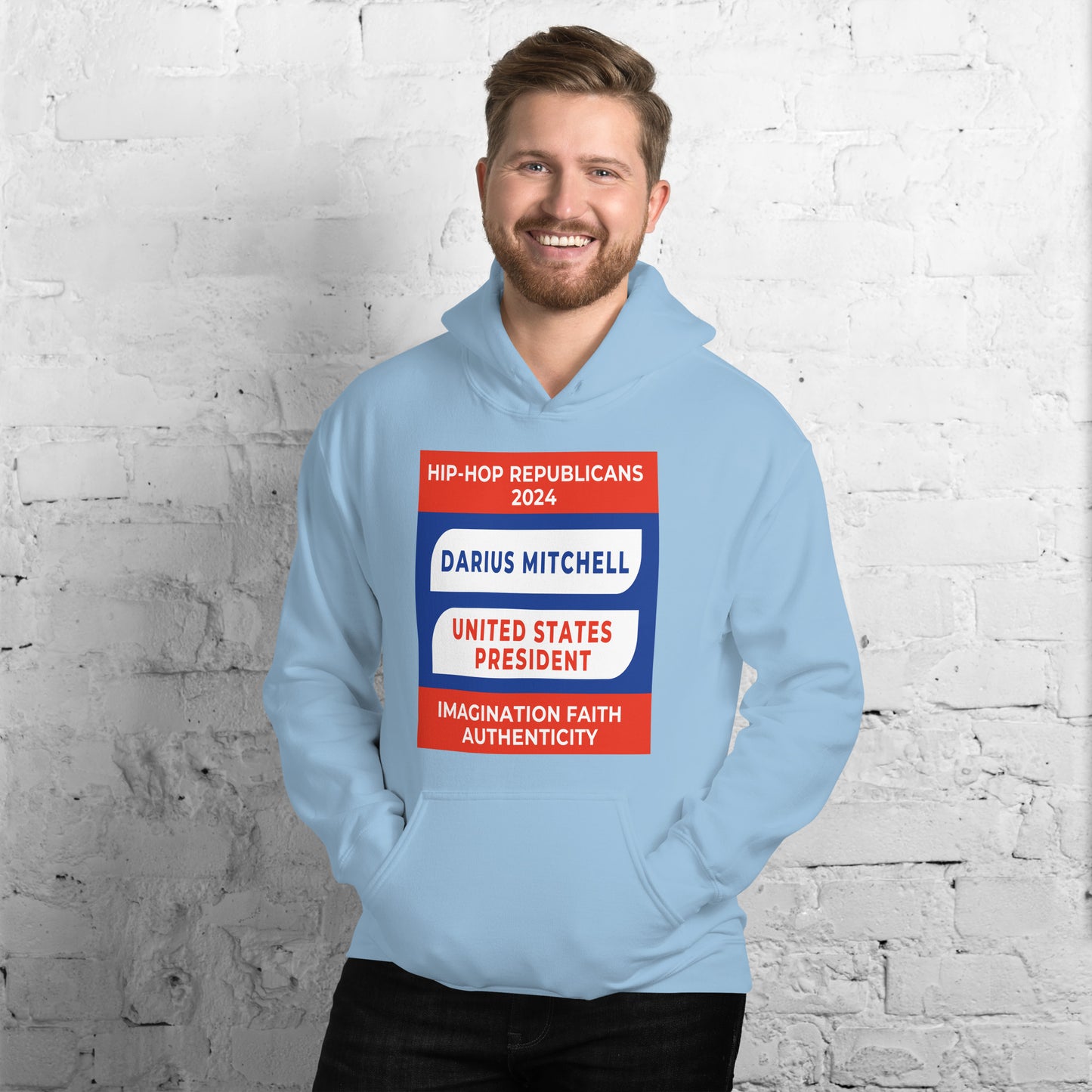 Campaign Hoodie, Hip-Hop Republicans 2024, Darius Mitchell, United States President, Imagination Faith Authenticity