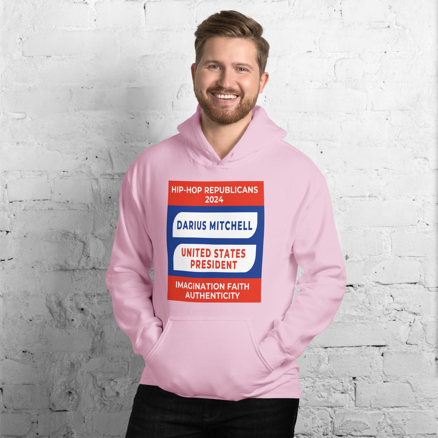 Campaign Hoodie, Hip-Hop Republicans 2024, Darius Mitchell, United States President, Imagination Faith Authenticity