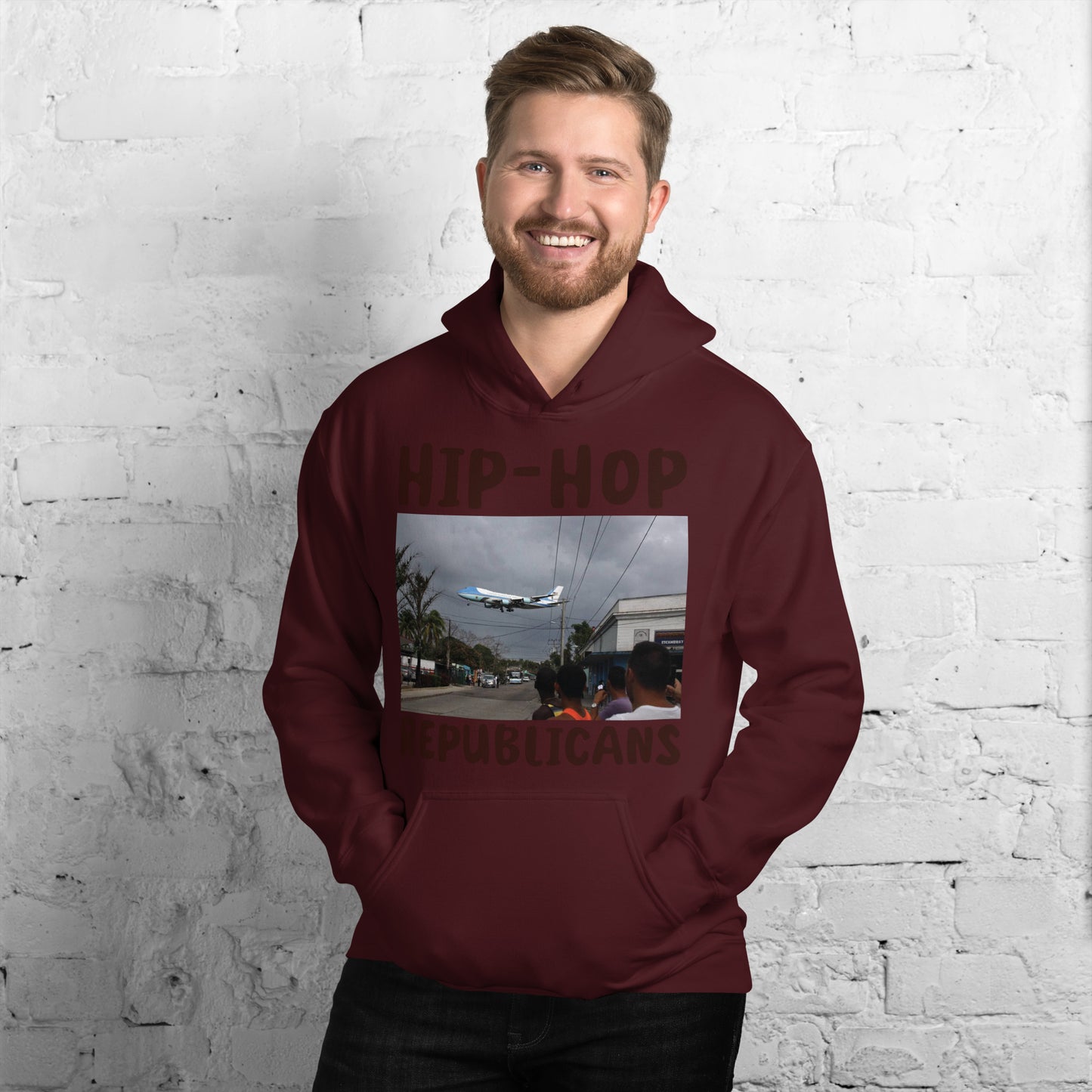 Hip-Hop Republicans Road-Scene Airplane Hoodie