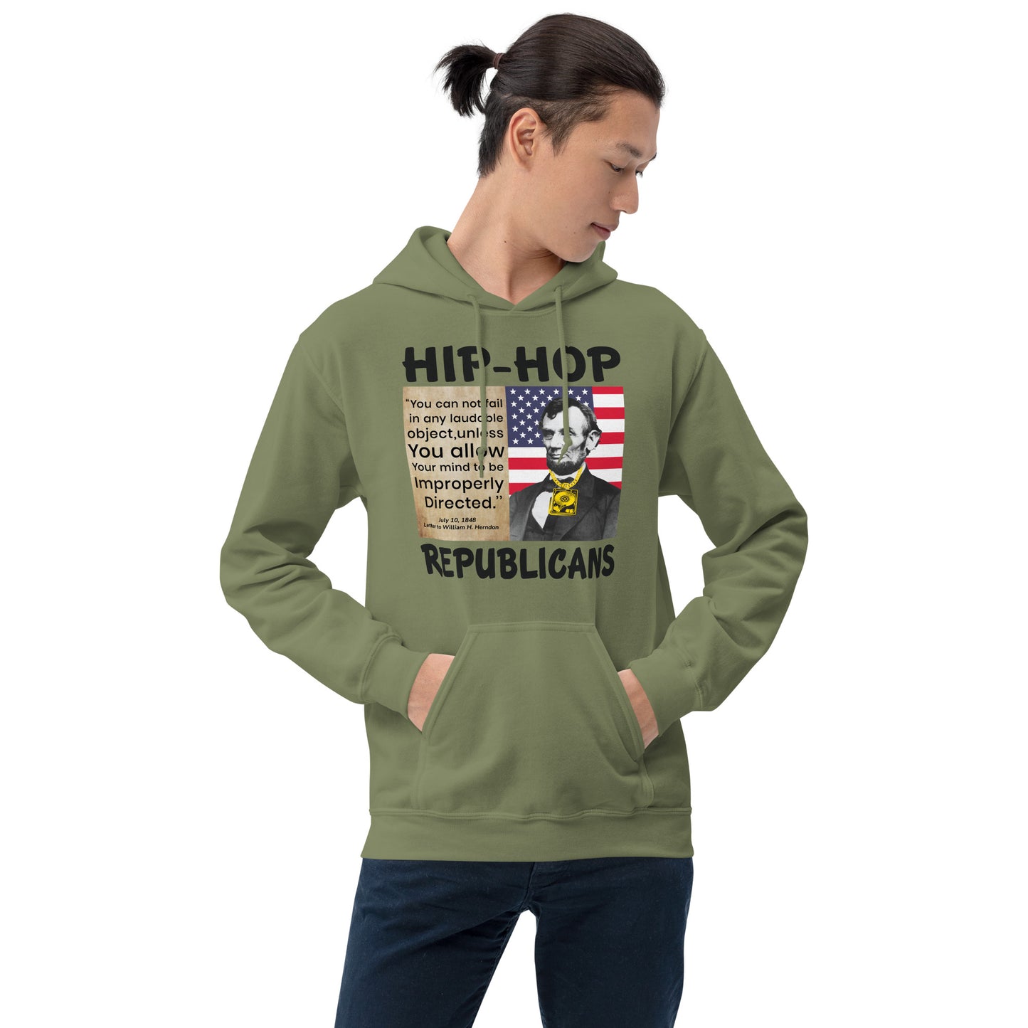 Abraham Lincoln Hip-Hop Republican Hoodie Design