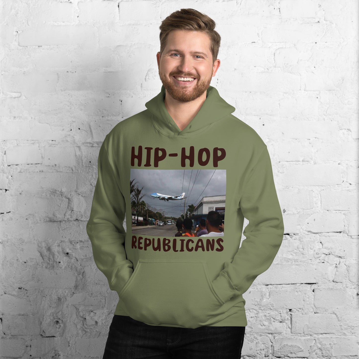Hip-Hop Republicans Road-Scene Airplane Hoodie