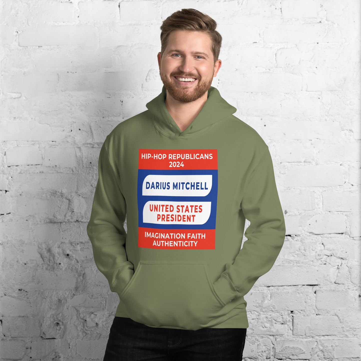 Campaign Hoodie, Hip-Hop Republicans 2024, Darius Mitchell, United States President, Imagination Faith Authenticity