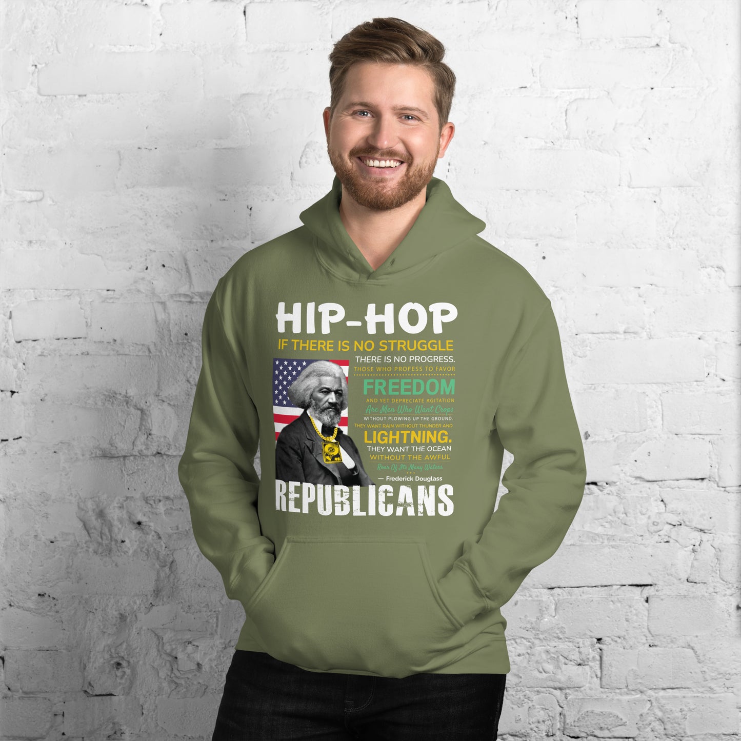 Frederick Douglass Hip-Hop Republican Quotes Hoodie
