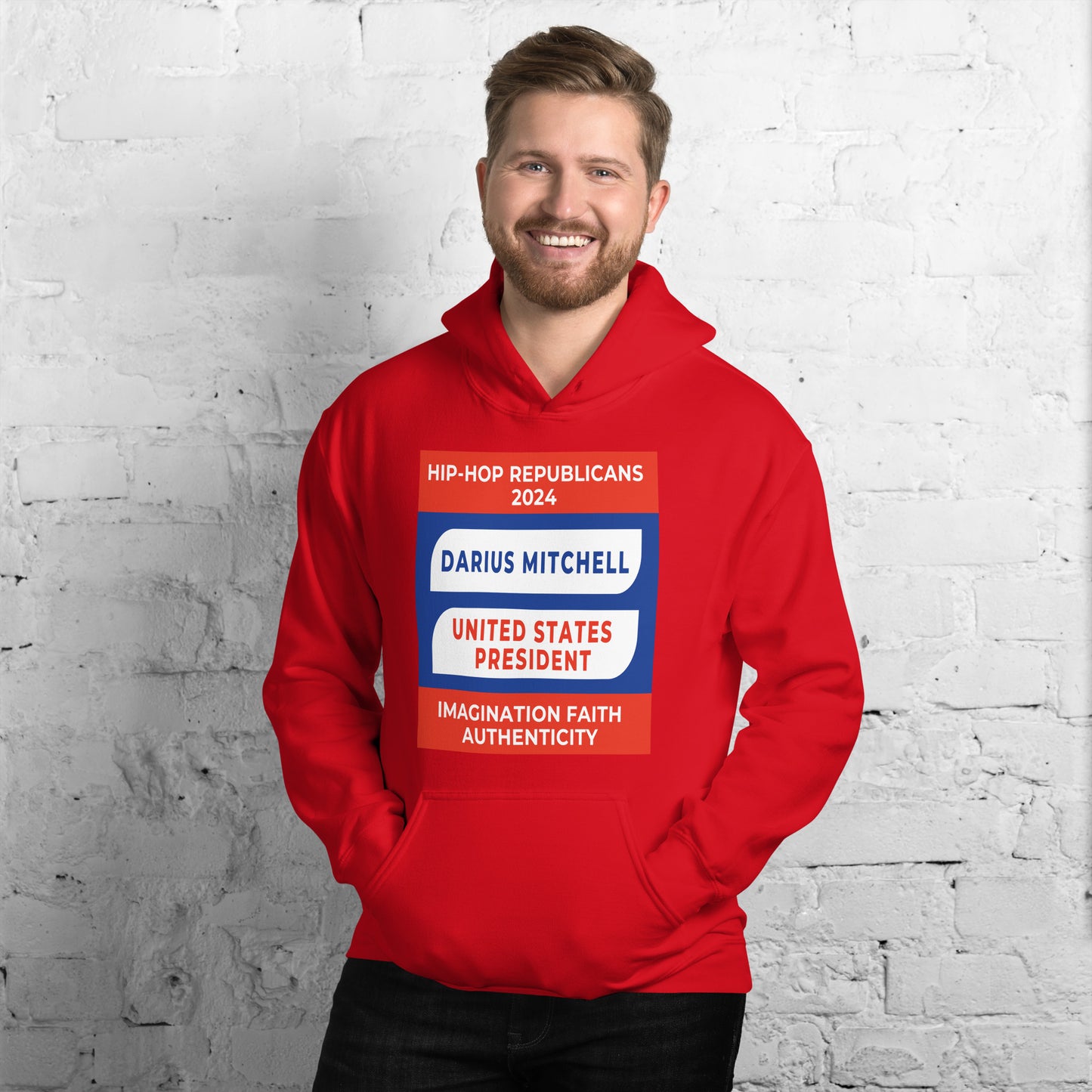 Campaign Hoodie, Hip-Hop Republicans 2024, Darius Mitchell, United States President, Imagination Faith Authenticity