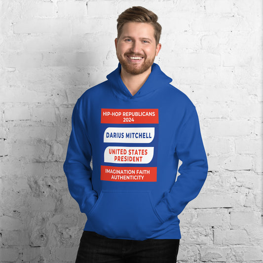 Campaign Hoodie, Hip-Hop Republicans 2024, Darius Mitchell, United States President, Imagination Faith Authenticity