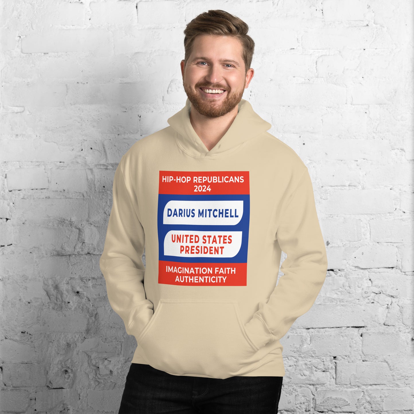 Campaign Hoodie, Hip-Hop Republicans 2024, Darius Mitchell, United States President, Imagination Faith Authenticity