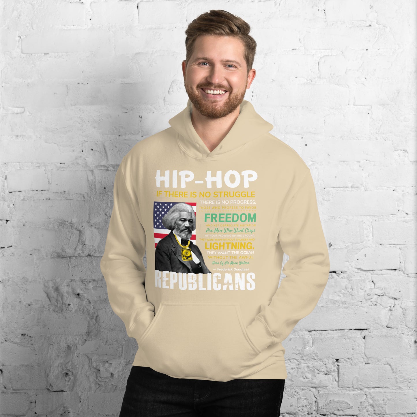 Frederick Douglass Hip-Hop Republican Quotes Hoodie