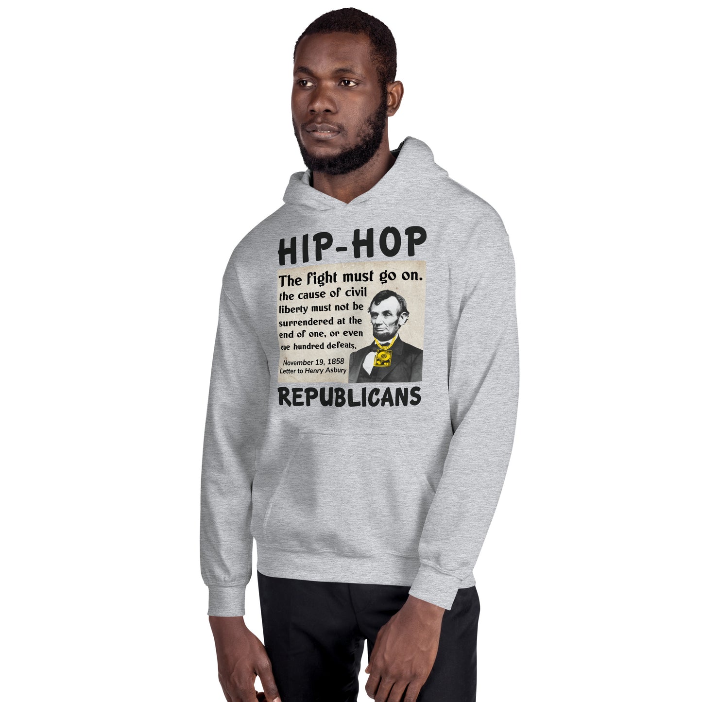 Abraham Lincoln Hip-Hop Republican Hoodie Design