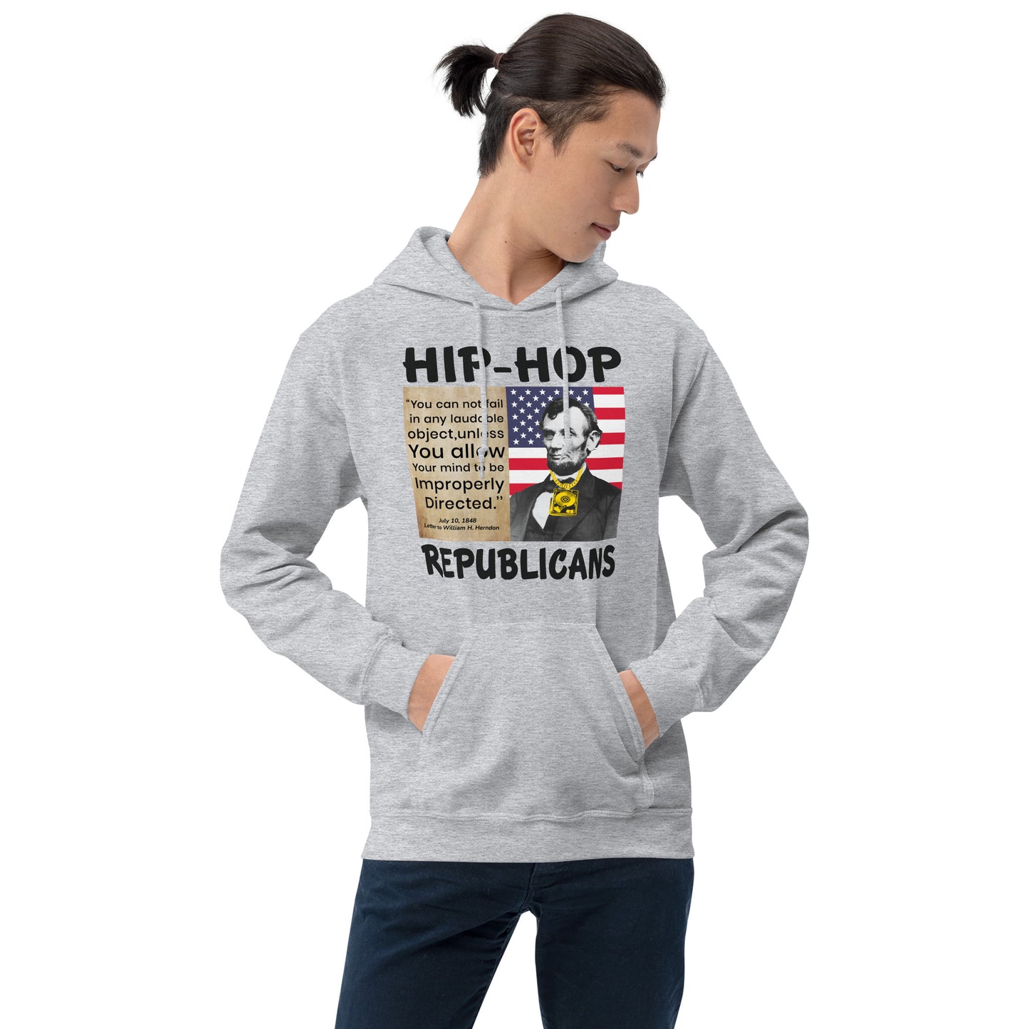 Abraham Lincoln Hip-Hop Republican Hoodie Design