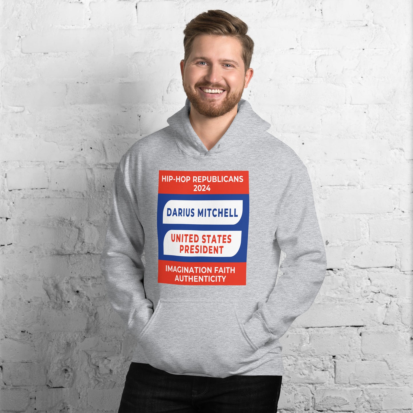 Campaign Hoodie, Hip-Hop Republicans 2024, Darius Mitchell, United States President, Imagination Faith Authenticity