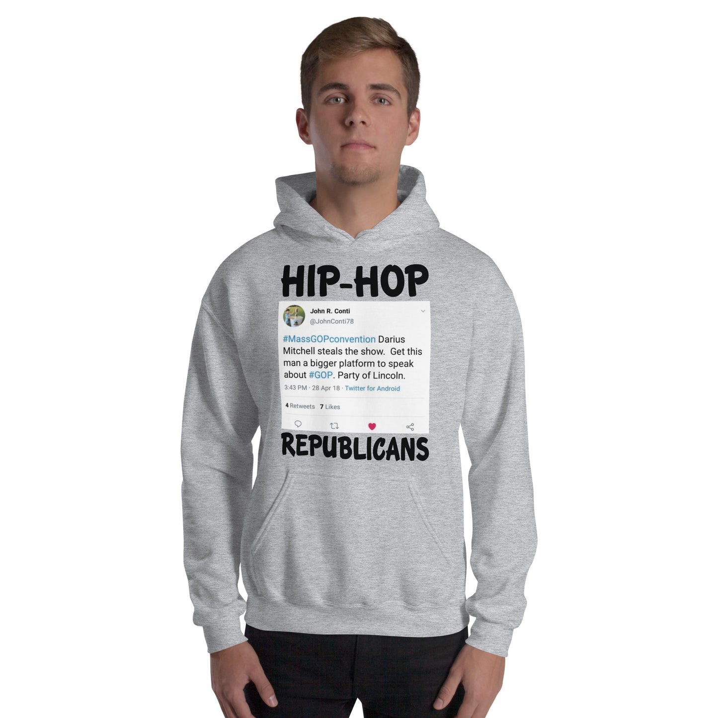 John R. Conti Tweet Hip-Hop Republicans Hoodie