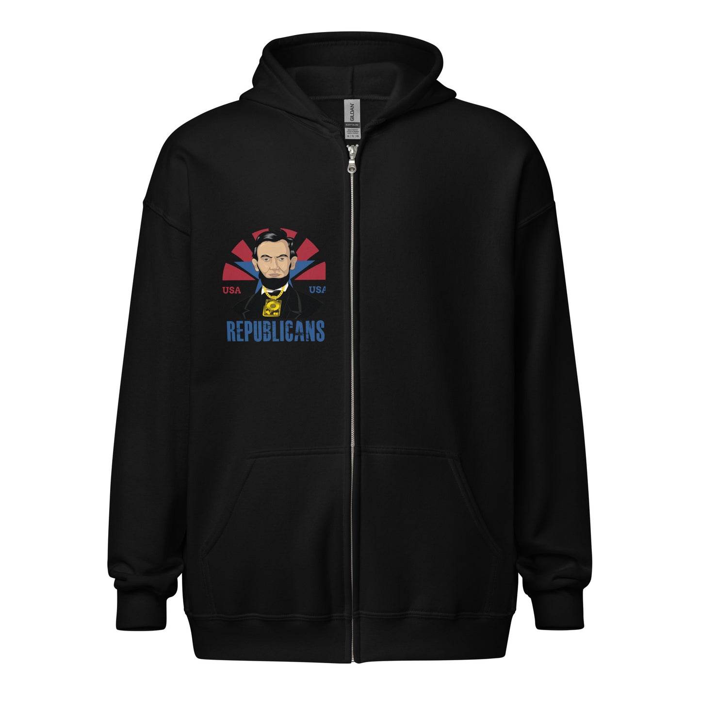 Abraham Lincoln Hip-Hop Republicans Zipper Jacket