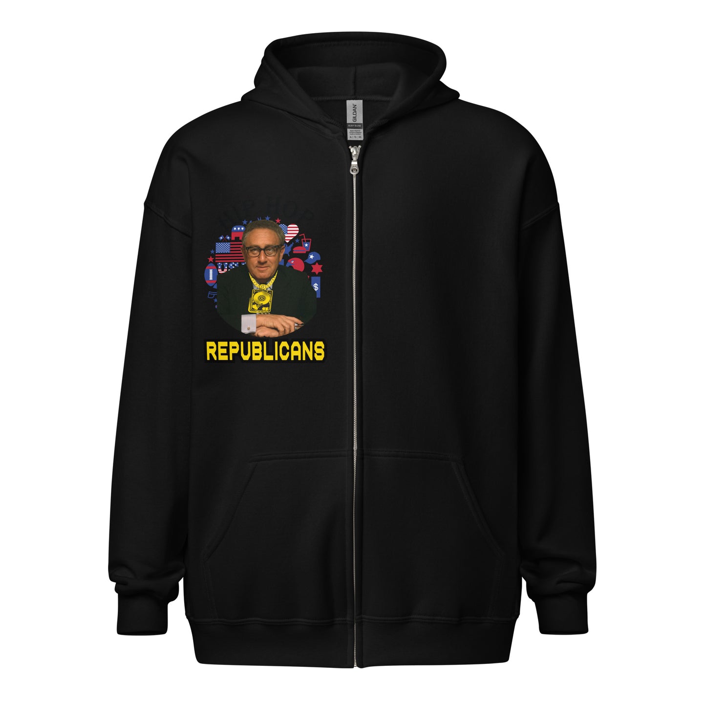Henry Kissinger Hip-Hop Republicans Zipper Jacket
