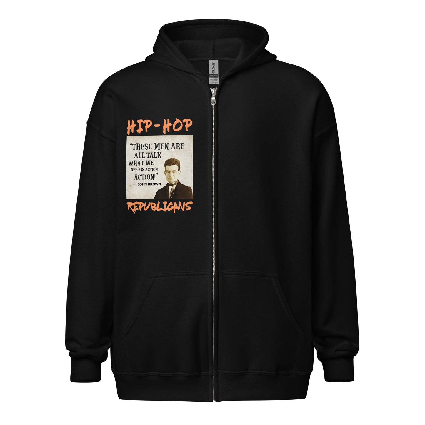 John Brown Quotes Hip-Hop Republicans Zipper Jacket