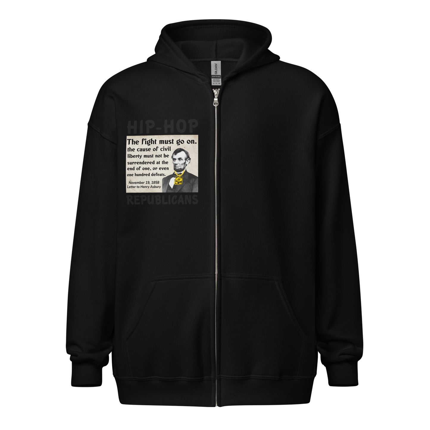 Abraham Lincoln Quotes Hip-Hop Republicans Zipper Jacket