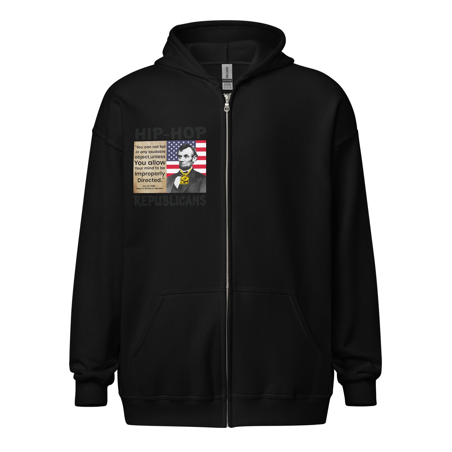 Abraham Lincoln Quotes Hip-Hop Republicans Zipper Jacket