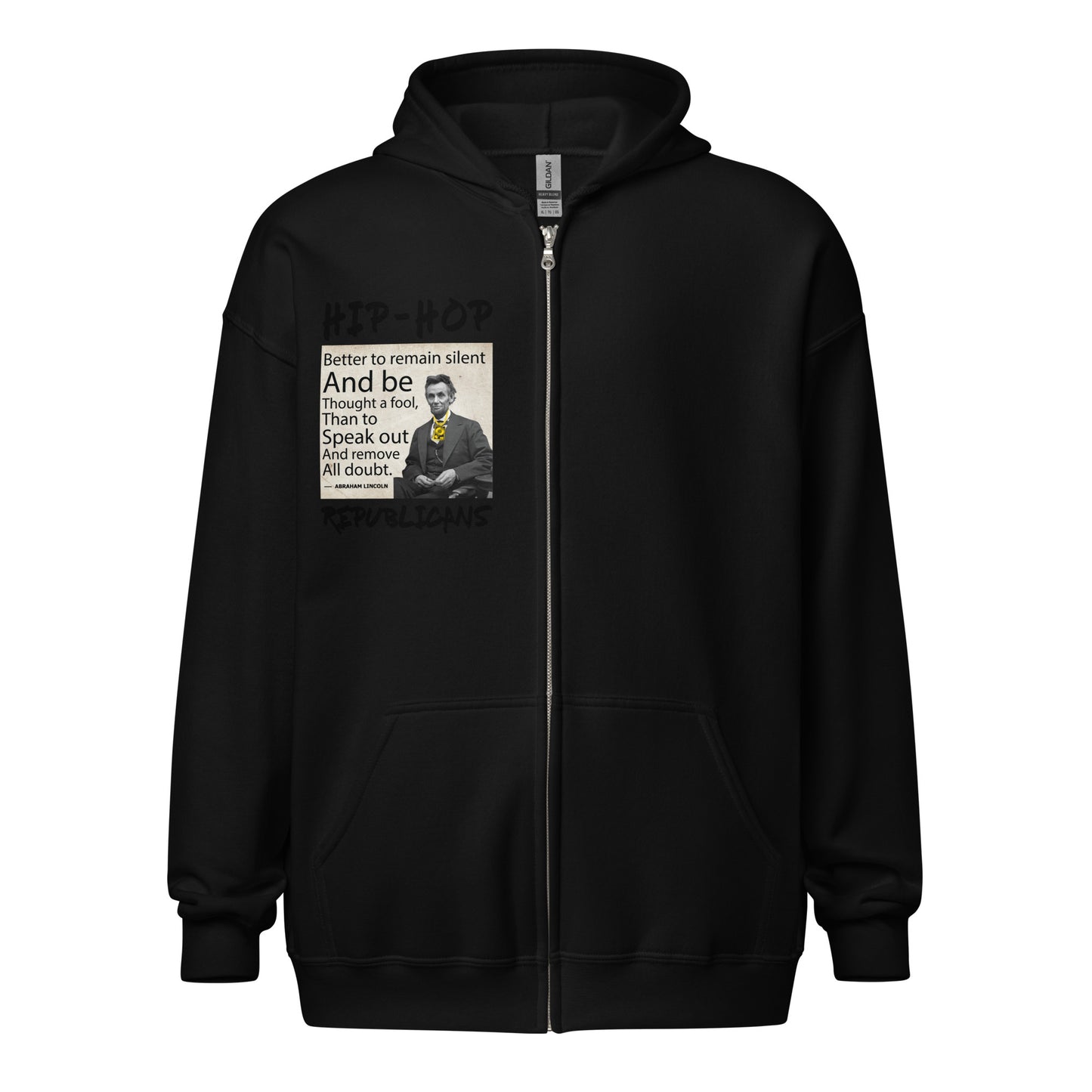 Abraham Lincoln Quotes Hip-Hop Republicans Zipper Jacket