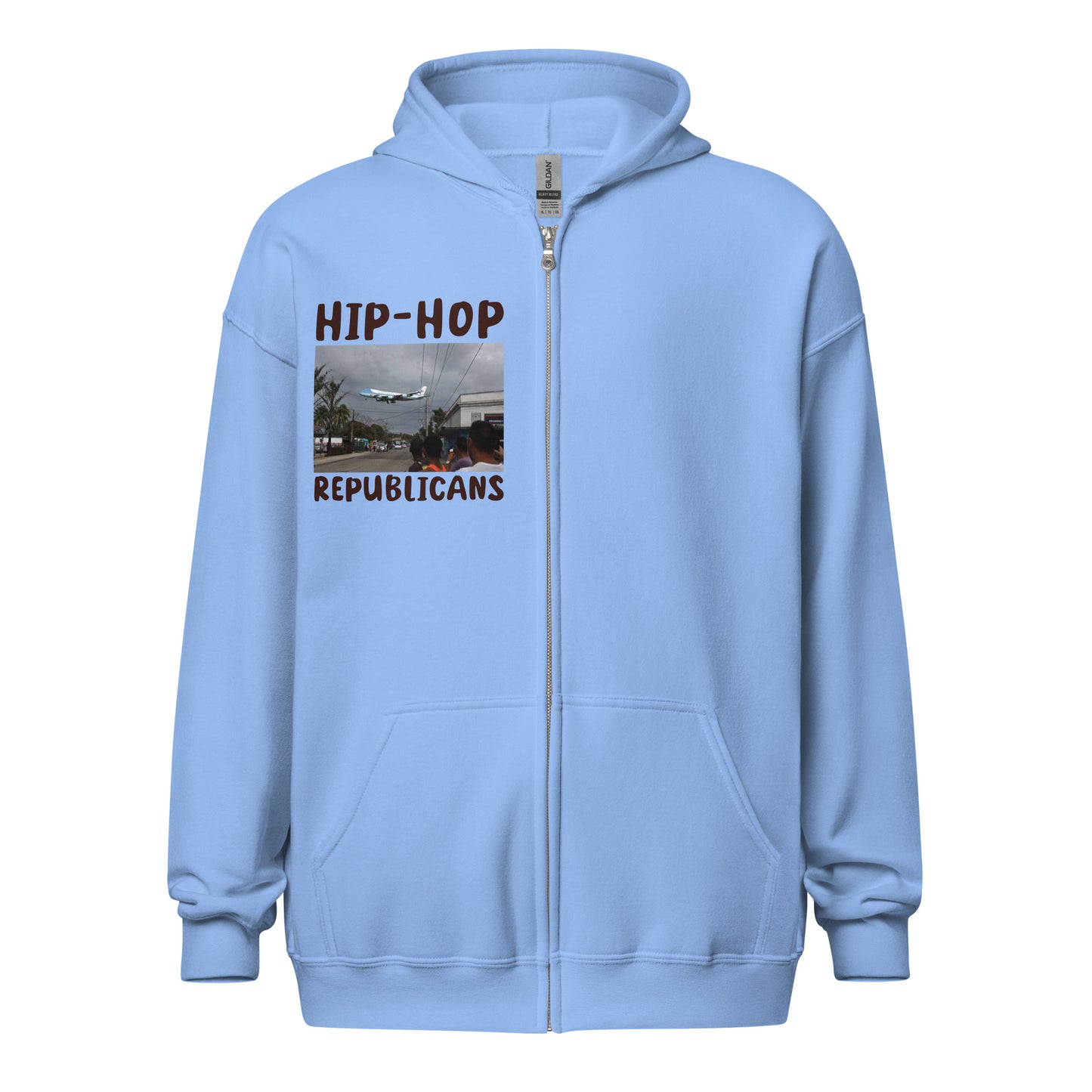 Hip-Hop Republicans Road-Scene Airplane Zipper Jacket