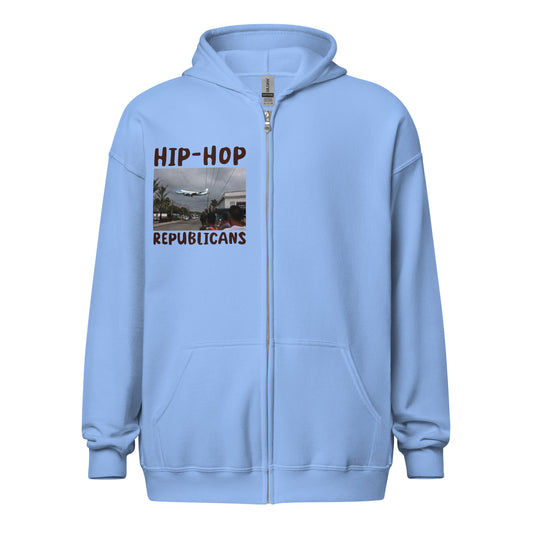 Hip-Hop Republicans Road-Scene Airplane Zipper Jacket