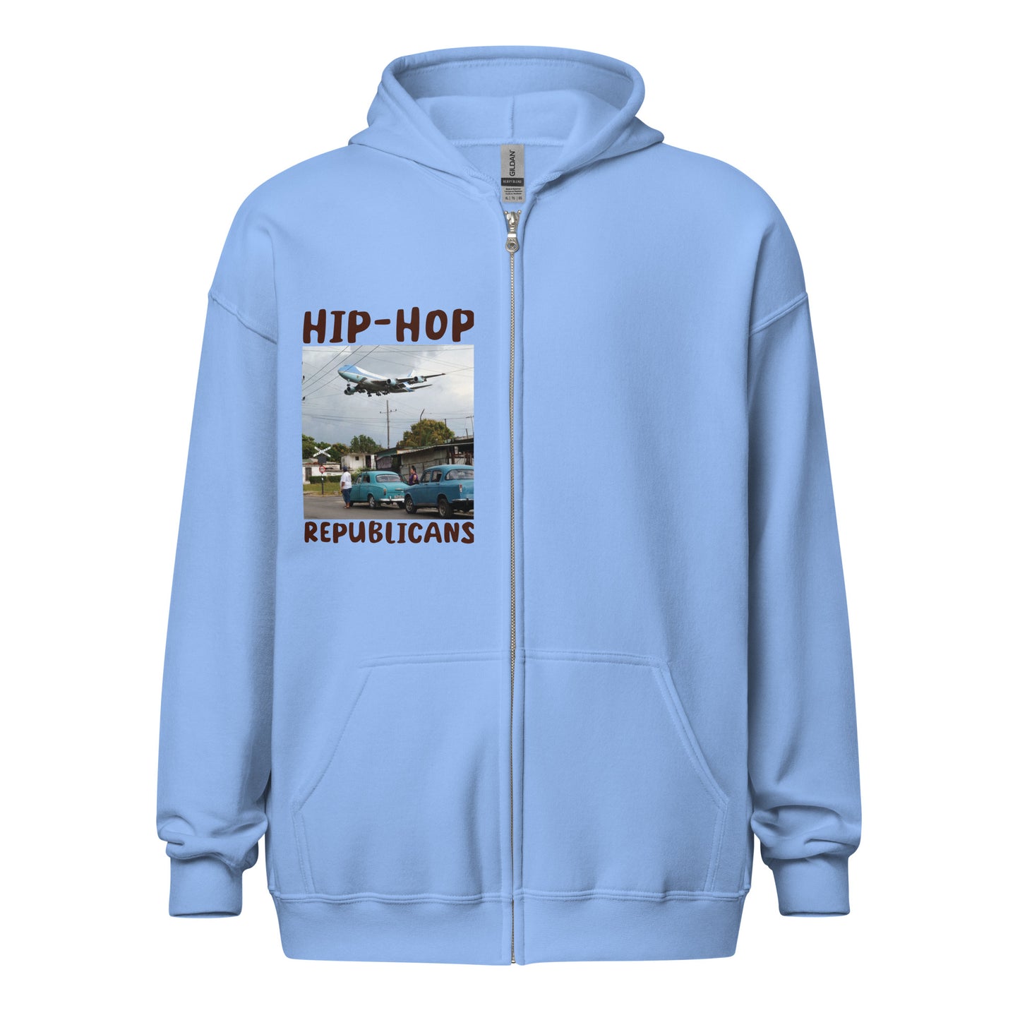 Hip-Hop Republicans Road-Scene Airplane Zipper Jacket