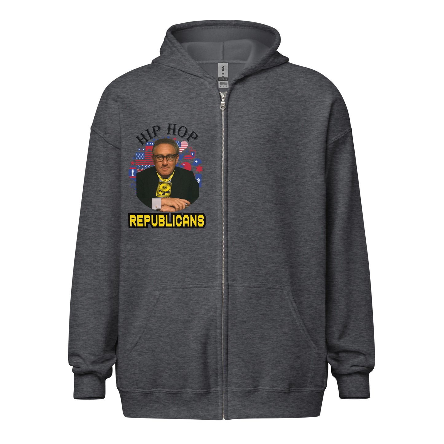 Henry Kissinger Hip-Hop Republicans Zipper Jacket