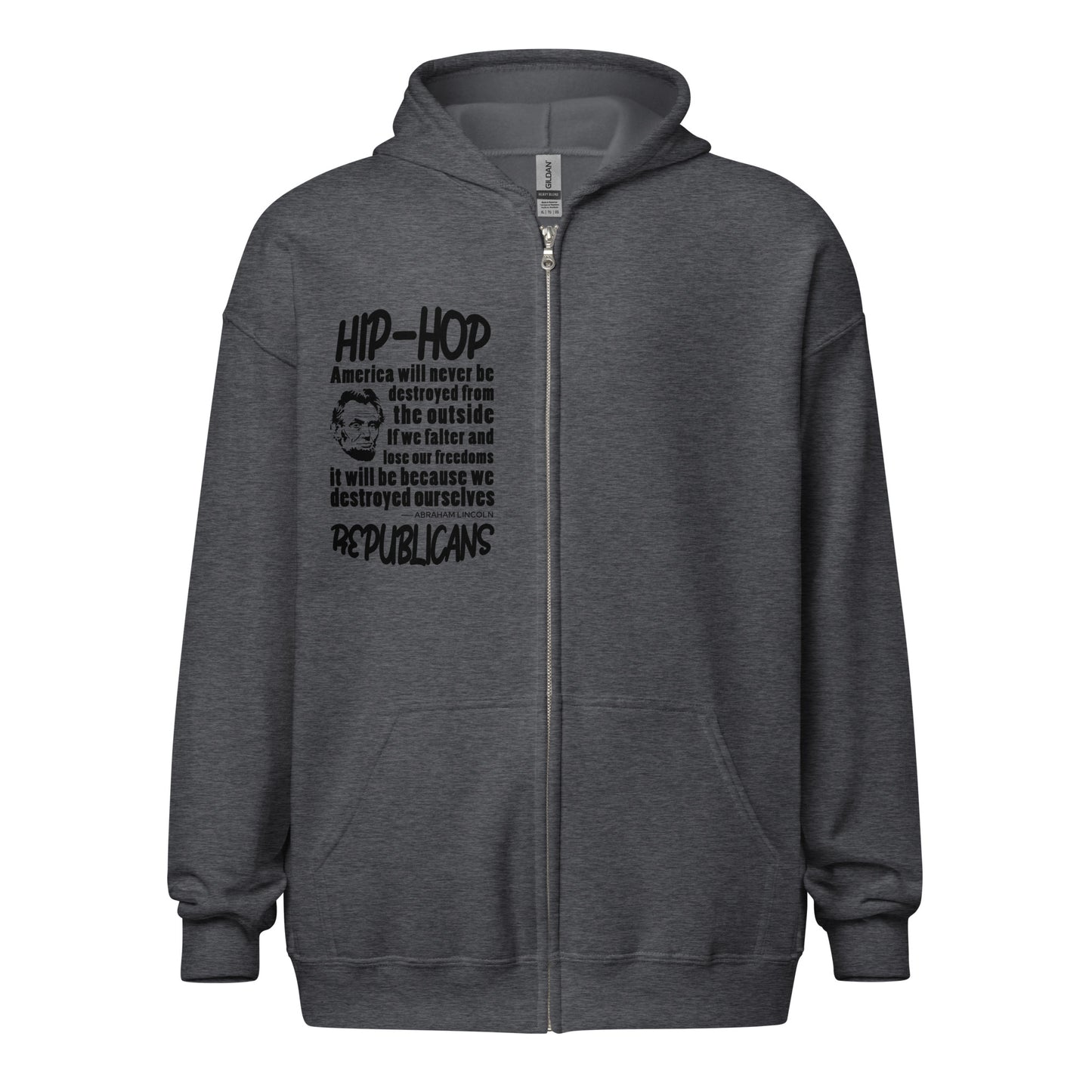 Abraham Lincoln Quotes Hip-Hop Republicans Zipper Jacket