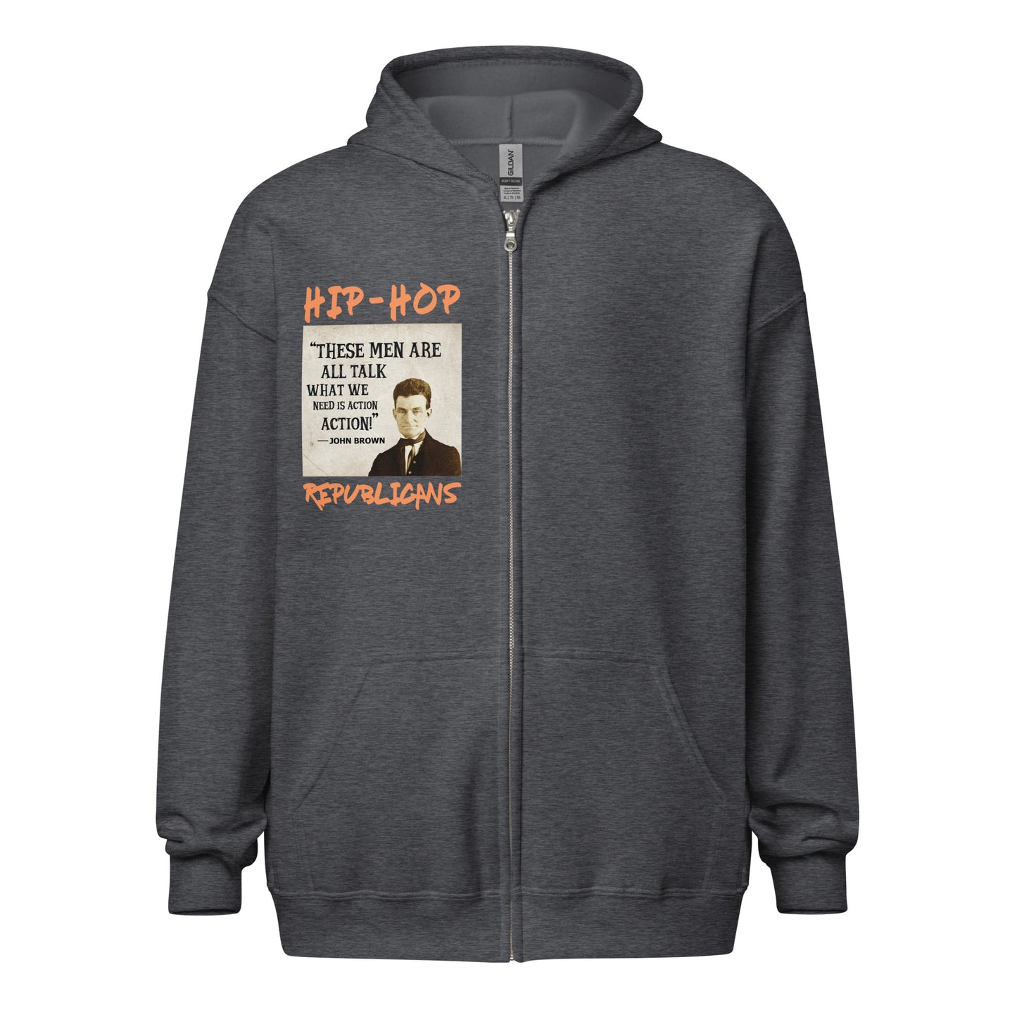 John Brown Quotes Hip-Hop Republicans Zipper Jacket