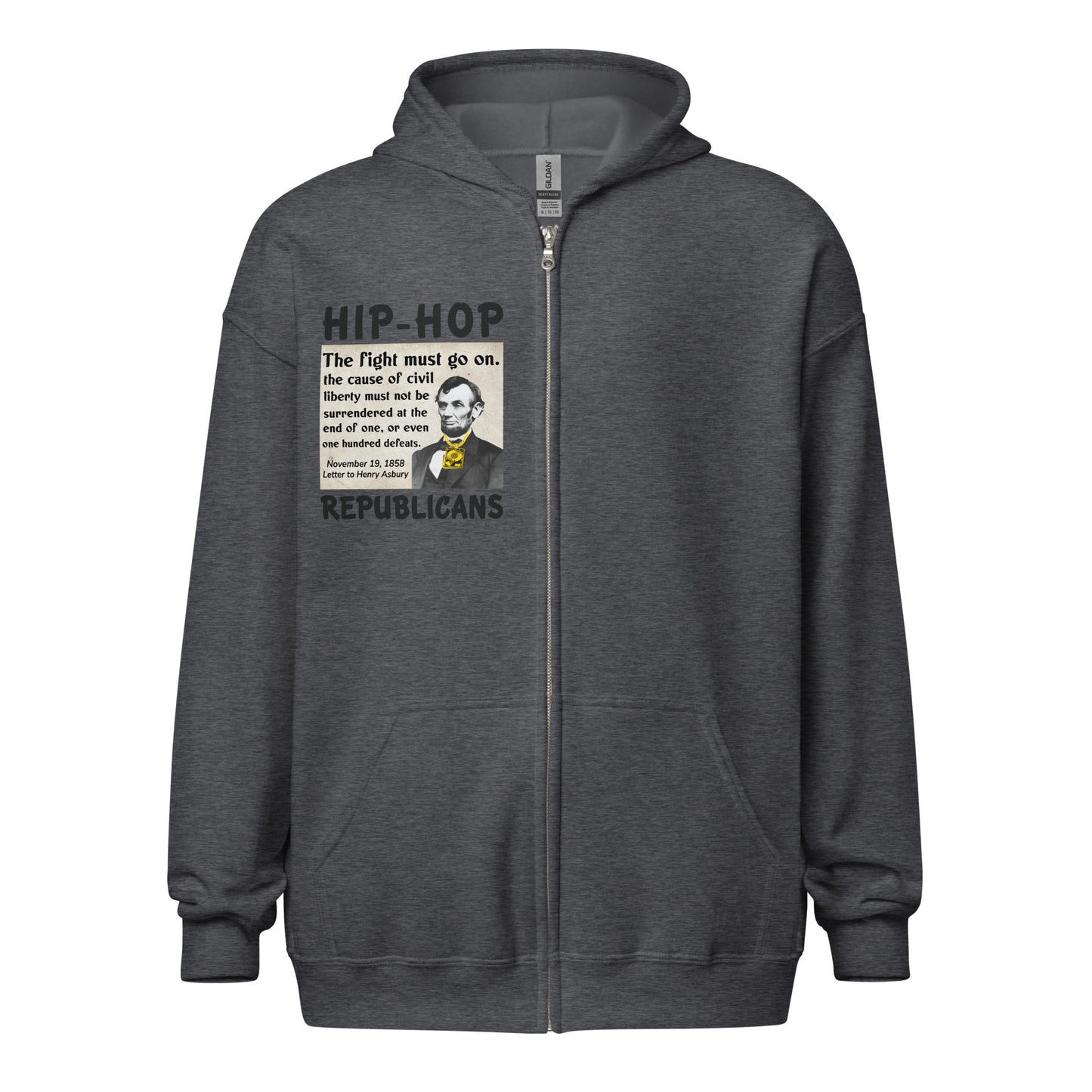 Abraham Lincoln Quotes Hip-Hop Republicans Zipper Jacket