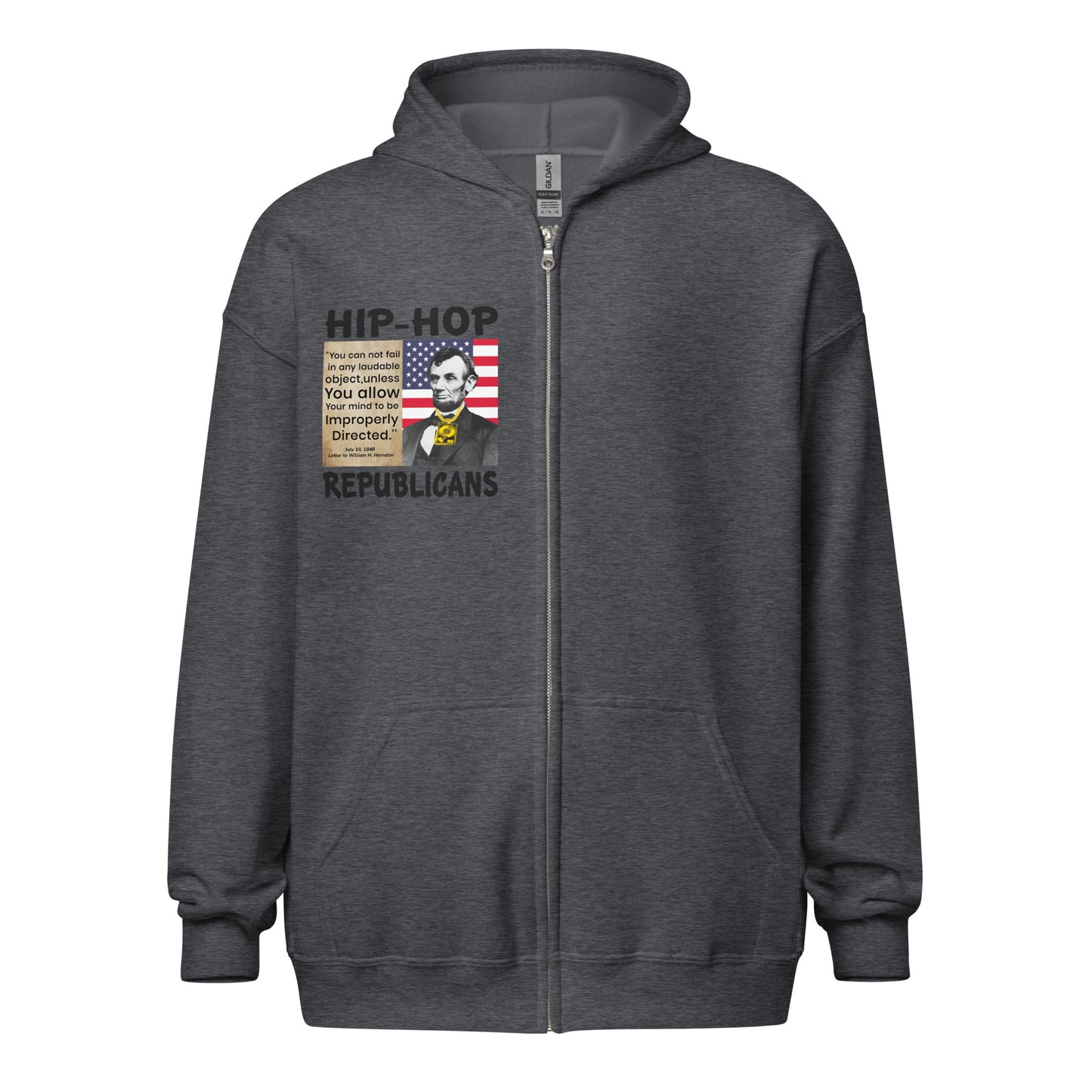 Abraham Lincoln Quotes Hip-Hop Republicans Zipper Jacket