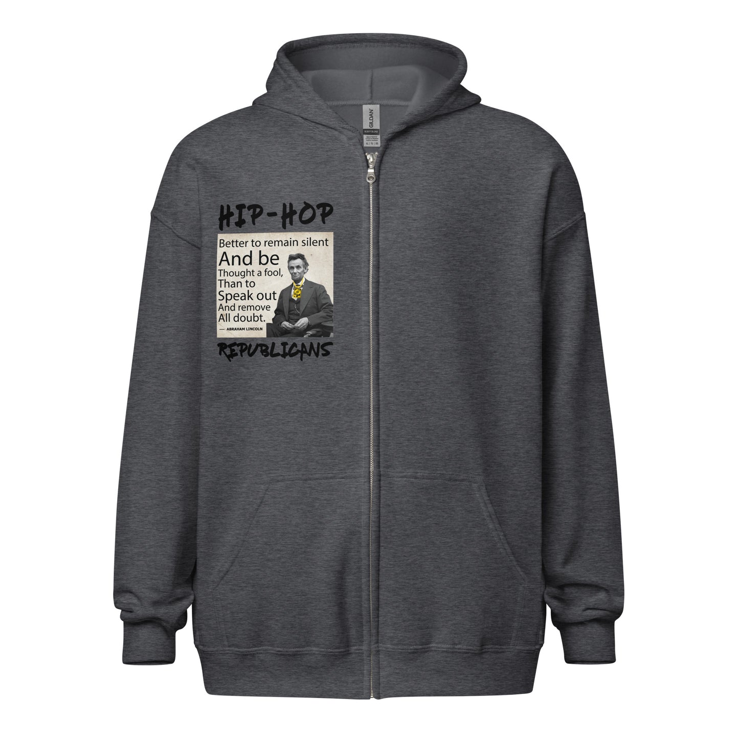 Abraham Lincoln Quotes Hip-Hop Republicans Zipper Jacket