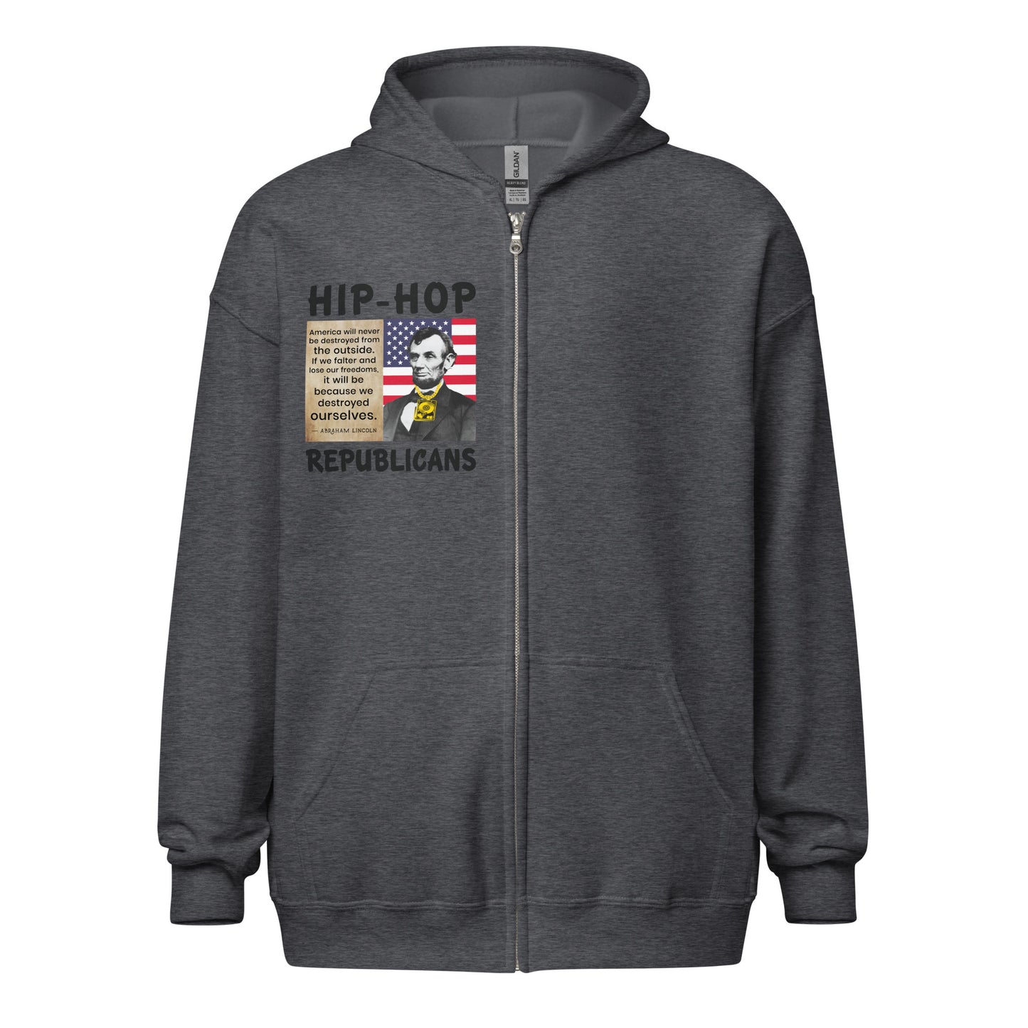 Abraham Lincoln Quotes Hip-Hop Republicans Zipper Jacket