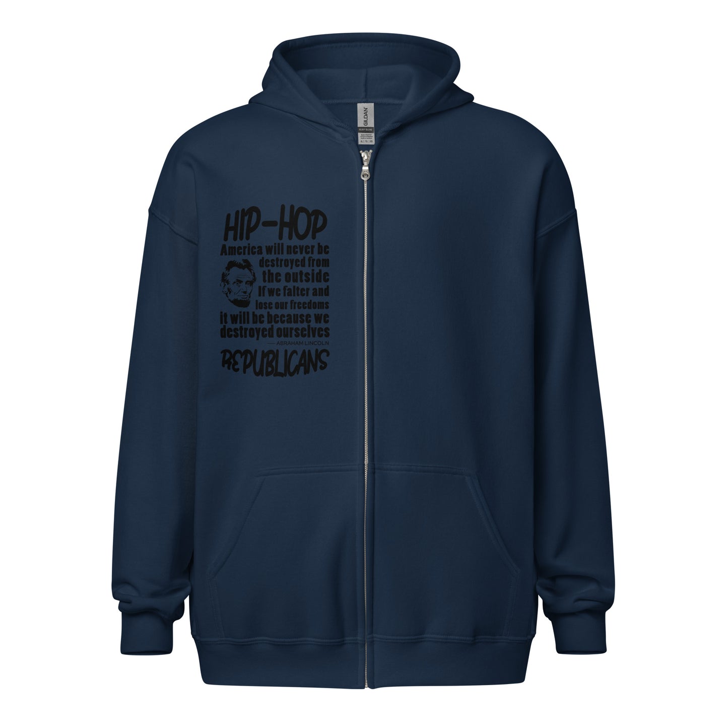 Abraham Lincoln Quotes Hip-Hop Republicans Zipper Jacket
