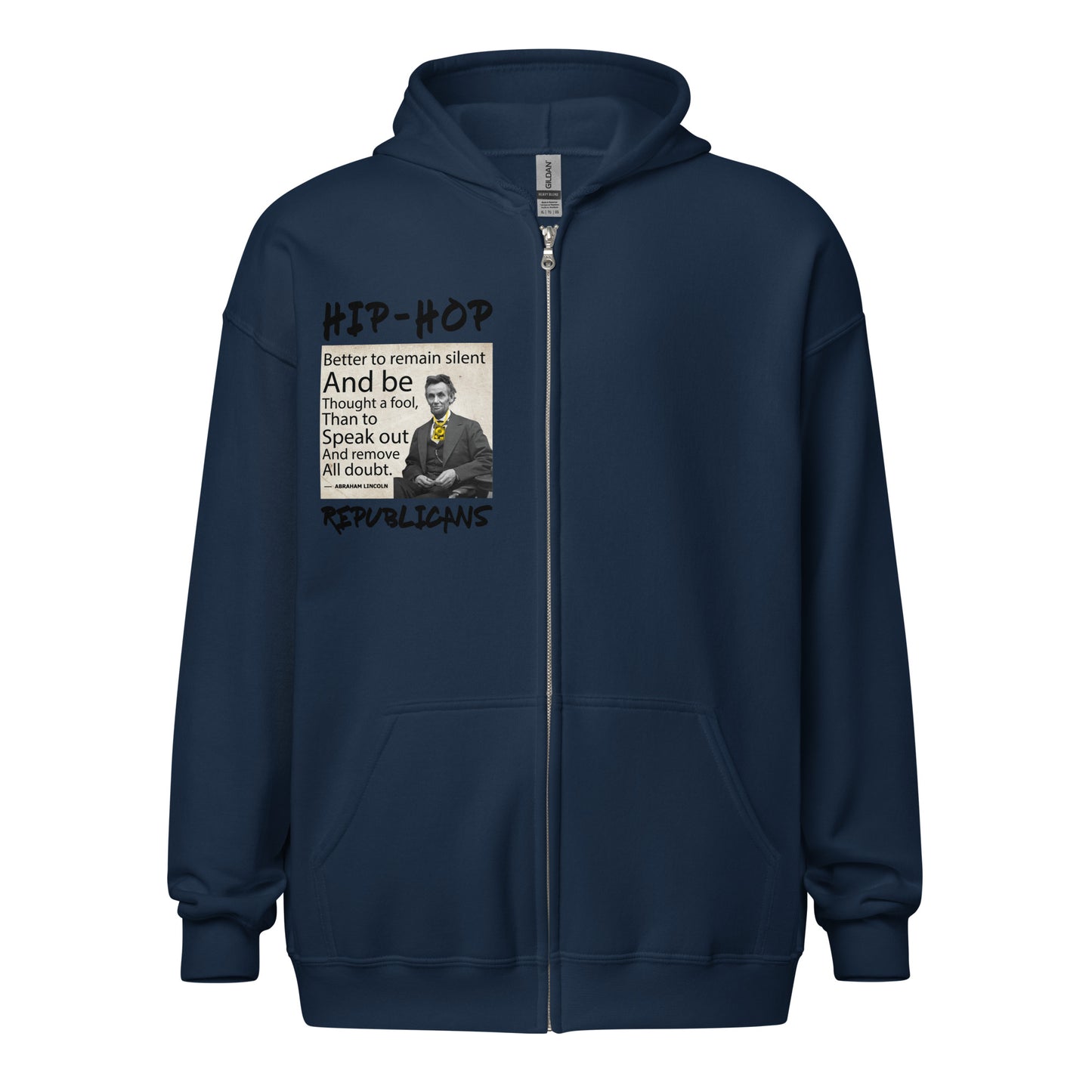 Abraham Lincoln Quotes Hip-Hop Republicans Zipper Jacket