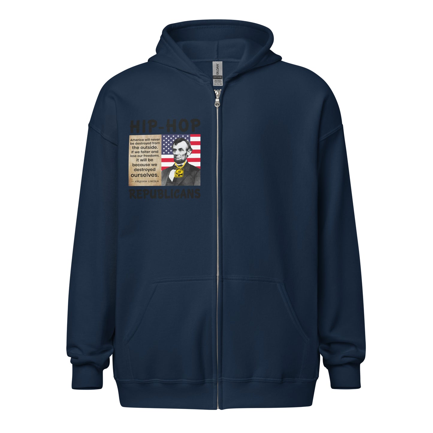 Abraham Lincoln Quotes Hip-Hop Republicans Zipper Jacket