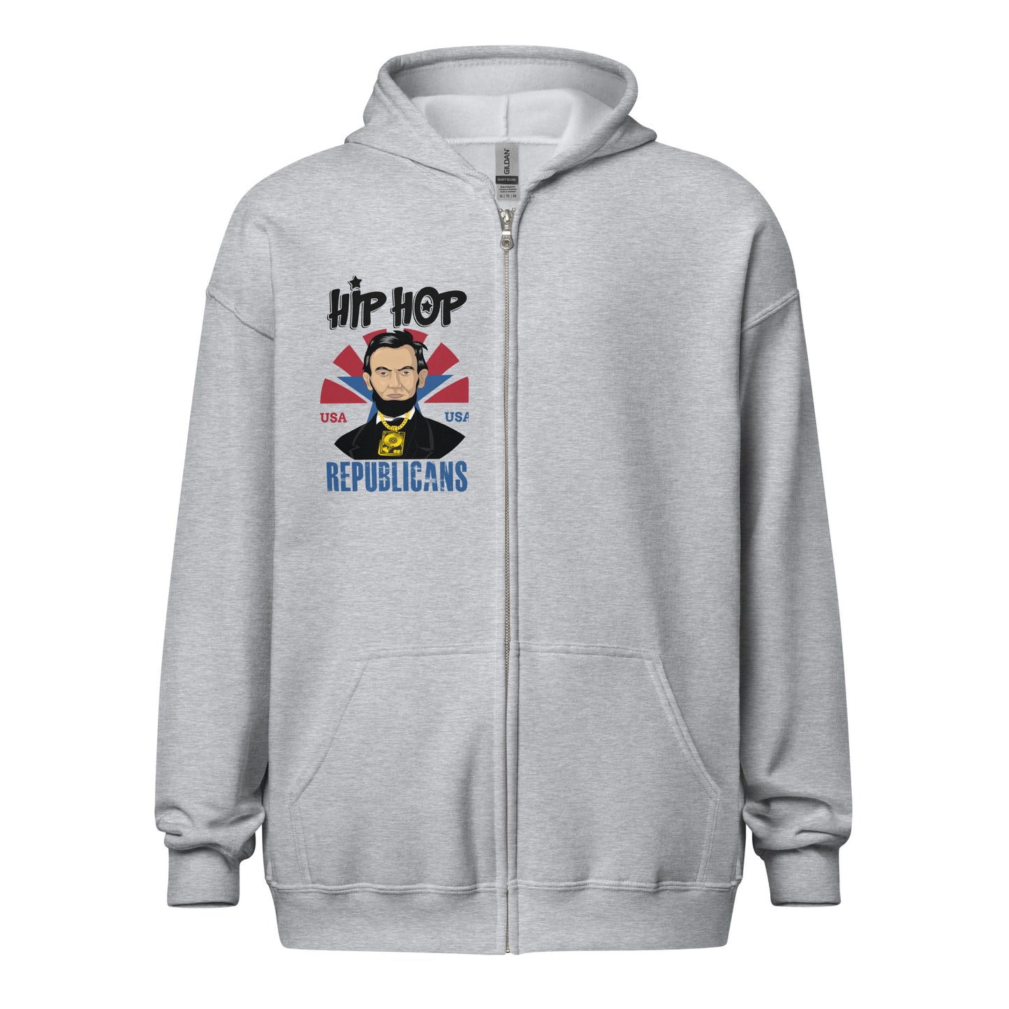 Abraham Lincoln Hip-Hop Republicans Zipper Jacket
