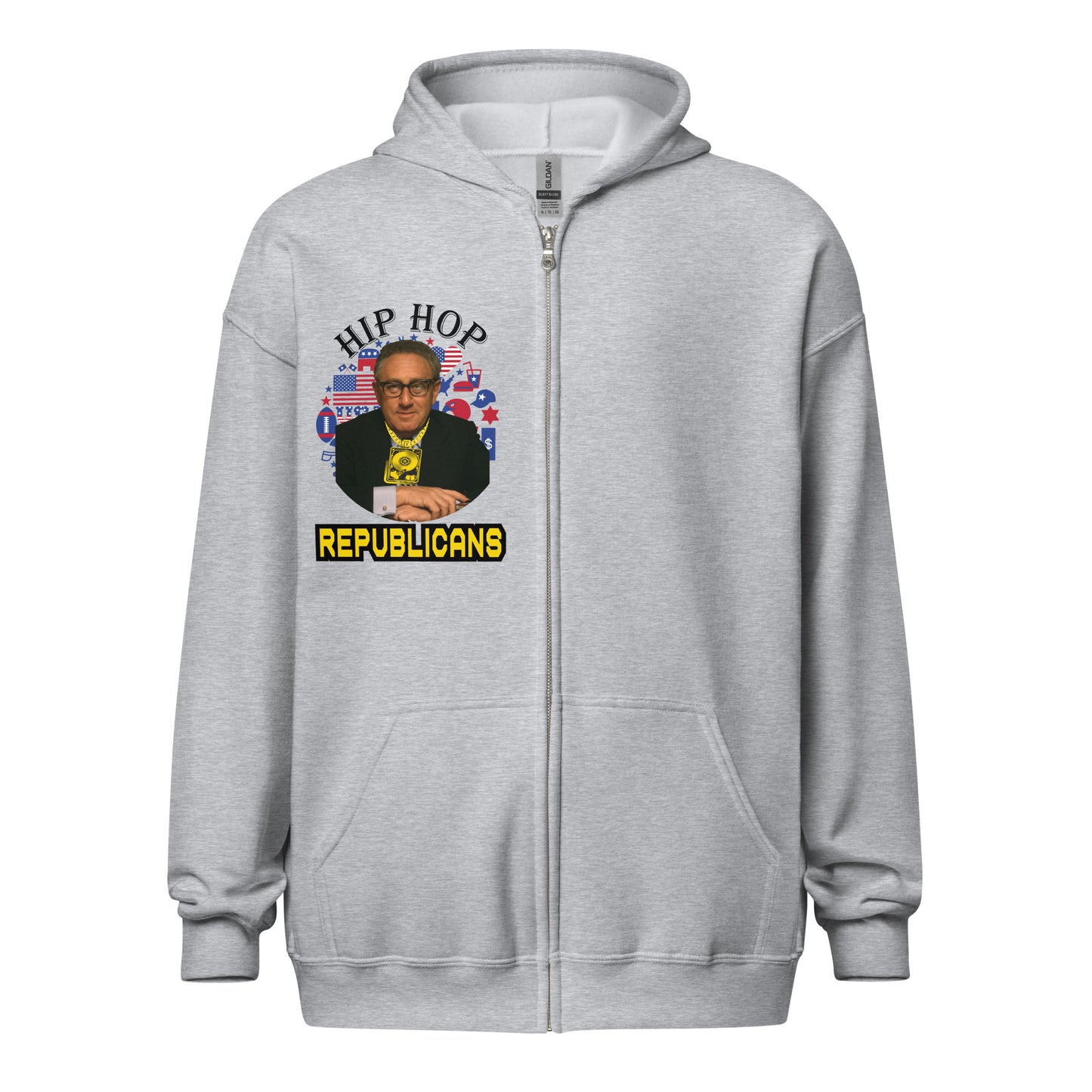 Henry Kissinger Hip-Hop Republicans Zipper Jacket