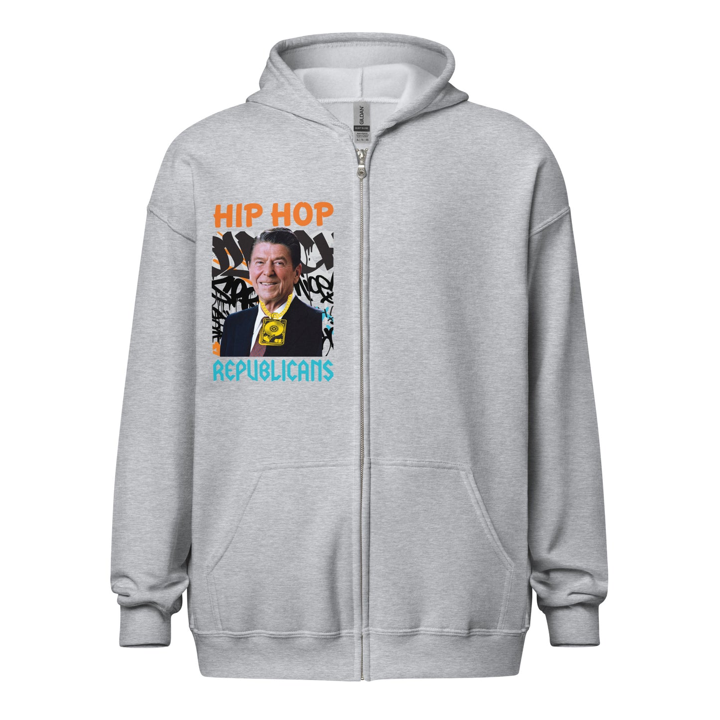 Ronald Reagan Hip-Hop Republicans Zipper Jacket