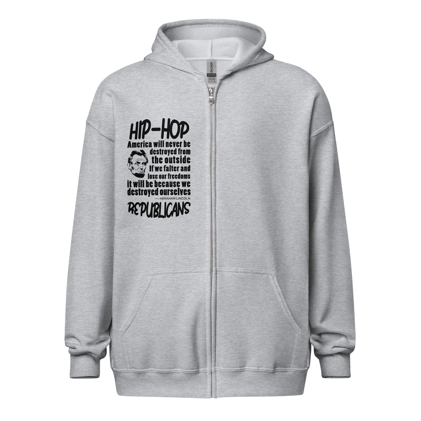 Abraham Lincoln Quotes Hip-Hop Republicans Zipper Jacket