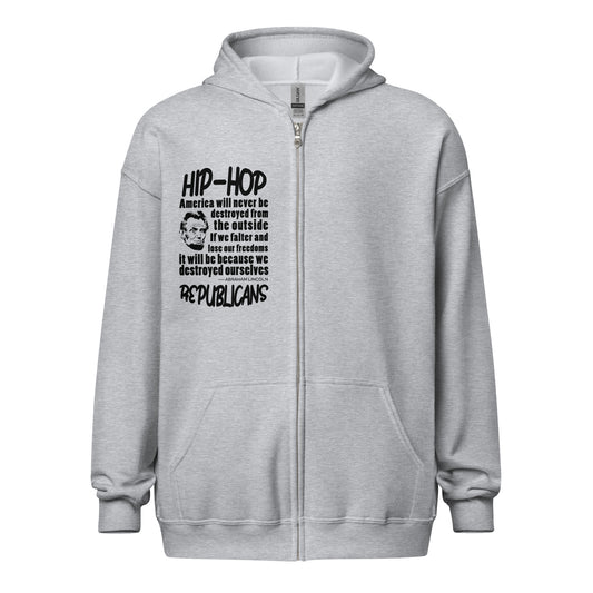 Abraham Lincoln Quotes Hip-Hop Republicans Zipper Jacket