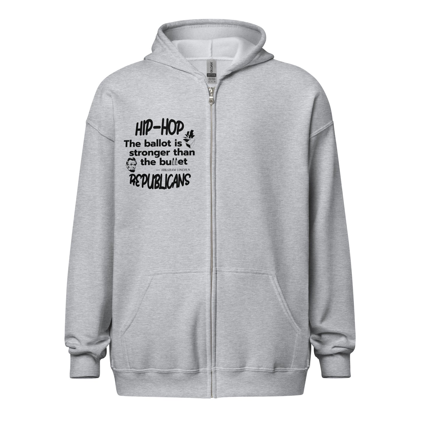 Abraham Lincoln Quotes Hip-Hop Republicans Zipper Jacket