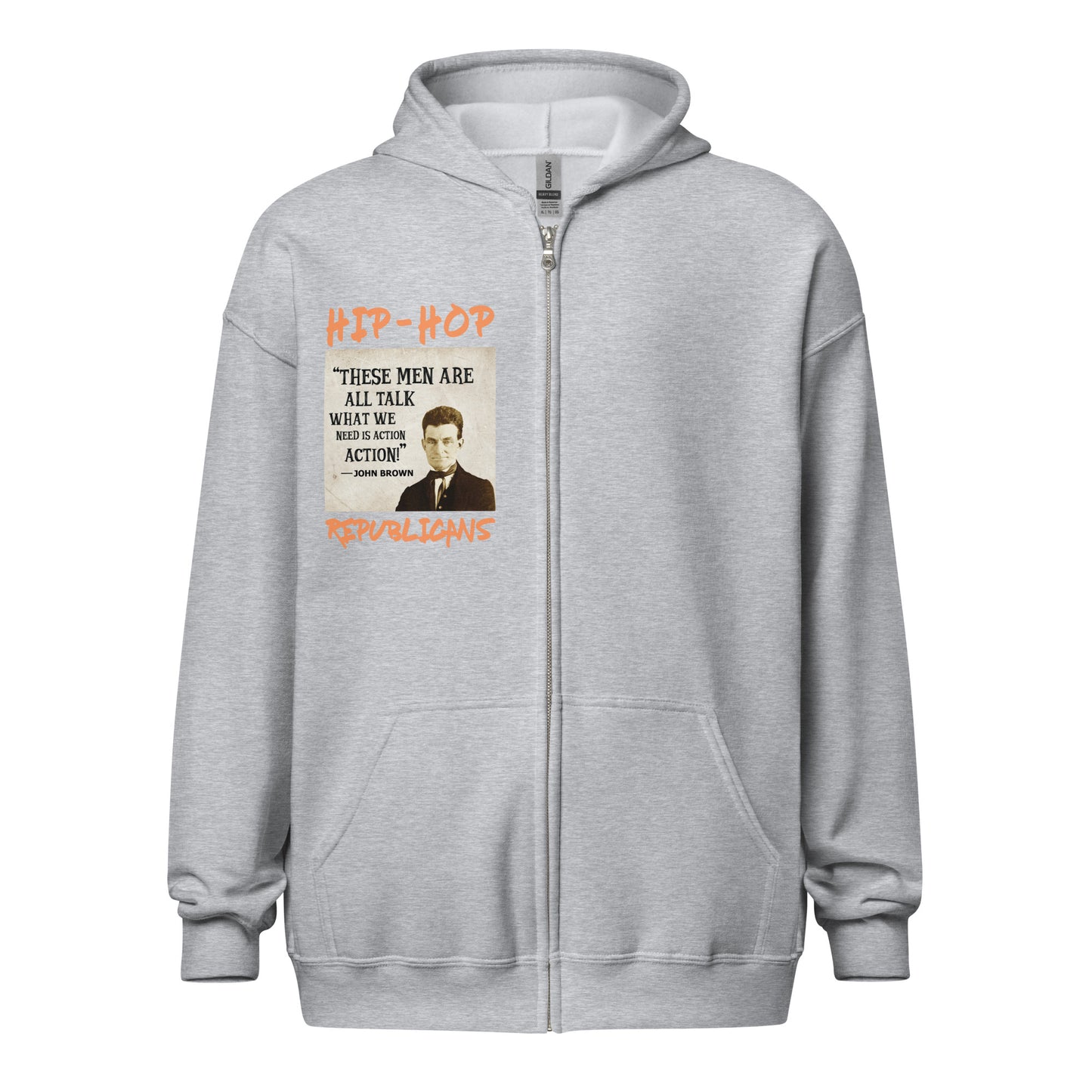 John Brown Quotes Hip-Hop Republicans Zipper Jacket
